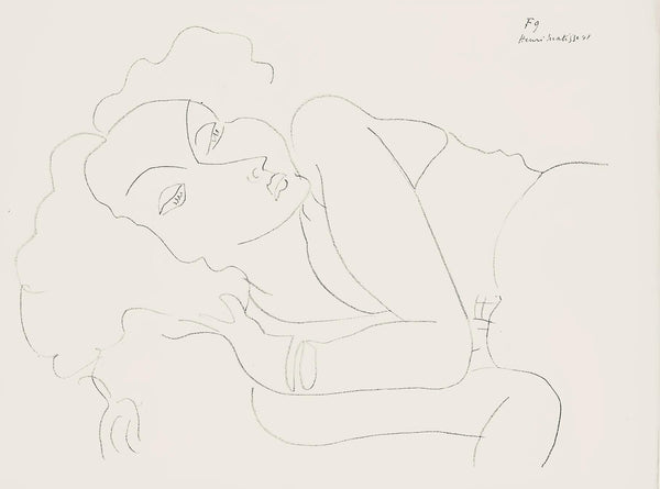 Henri Matisse, Série F, var. 9 (Duthuit 9), Henri Matisse, Dessins, Thèmes et variations, Limited Edition Lithograph