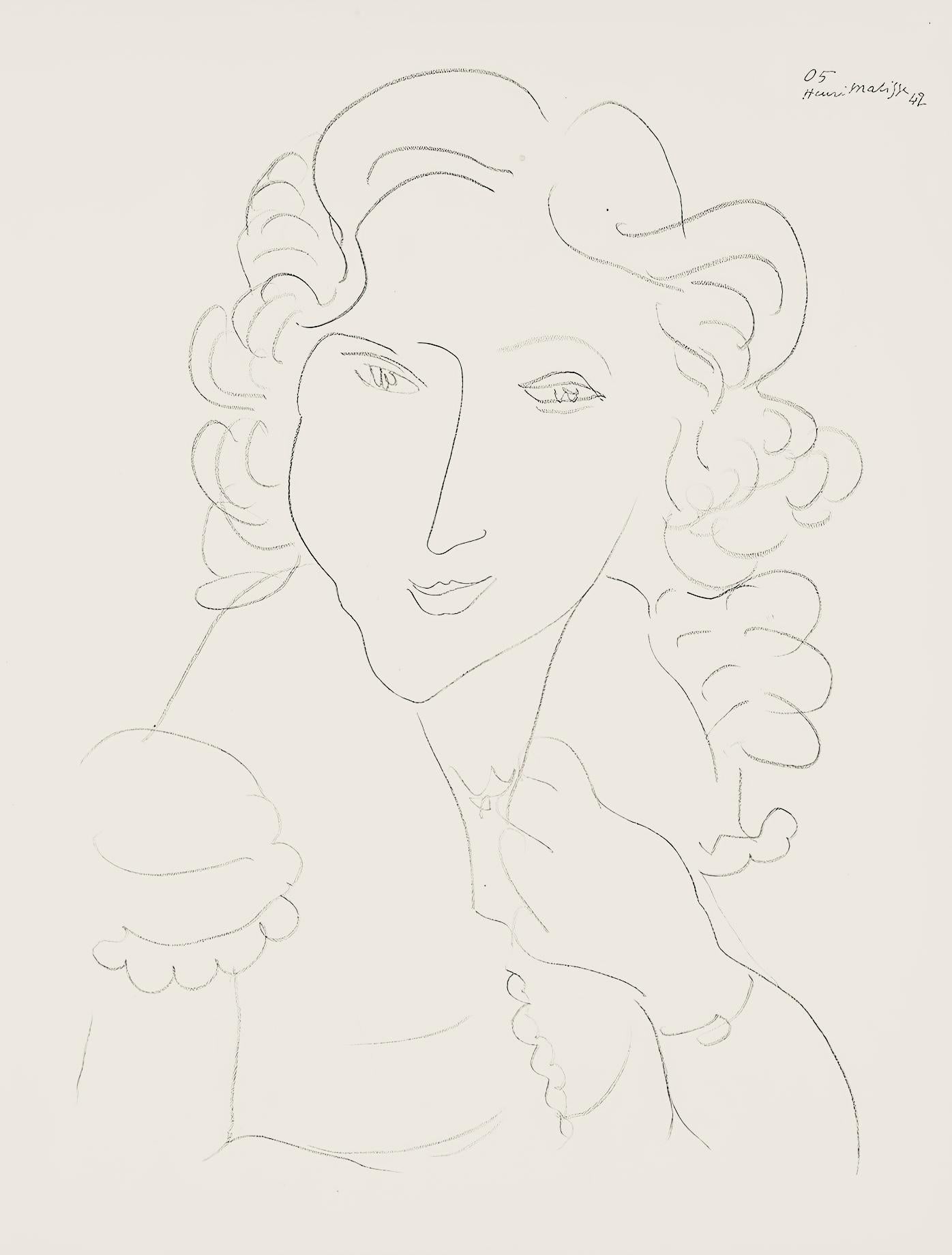 Henri Matisse, Série O, var. 5 (Duthuit 9), Henri Matisse, Dessins, Thèmes et variations, Limited Edition Lithograph