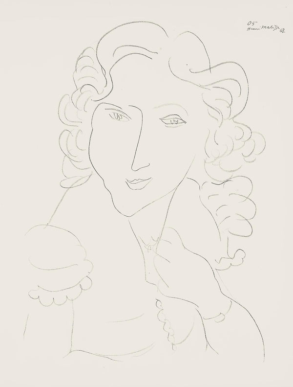 Henri Matisse, Série O, var. 5 (Duthuit 9), Henri Matisse, Dessins, Thèmes et variations, Limited Edition Lithograph