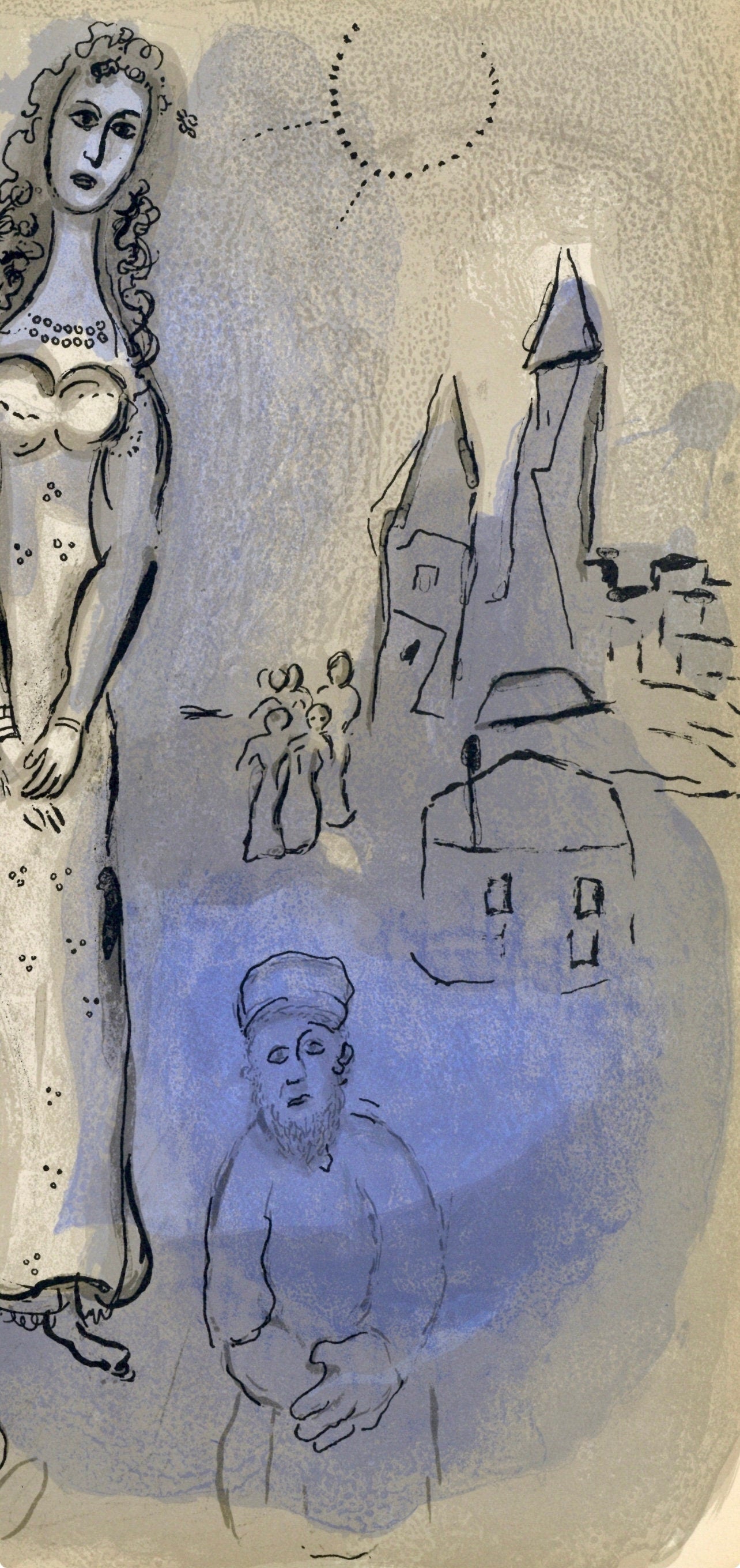 Marc Chagall, Esther (Mourlot 117-46; Cramer 25), Drawings from the Bible by Marc Chagall, Verve: Revue, Limited Edition Lithograph