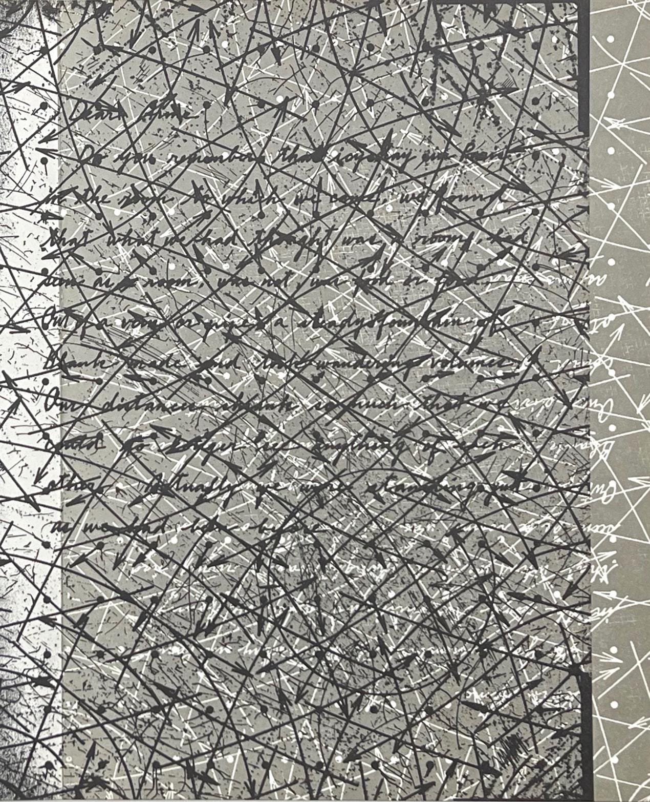 Shusaku Arakawa 荒川 修作, Composition, Hommage à Aimé et Marguerite Maeght, Derrière le miroir, Limited Edition Lithograph