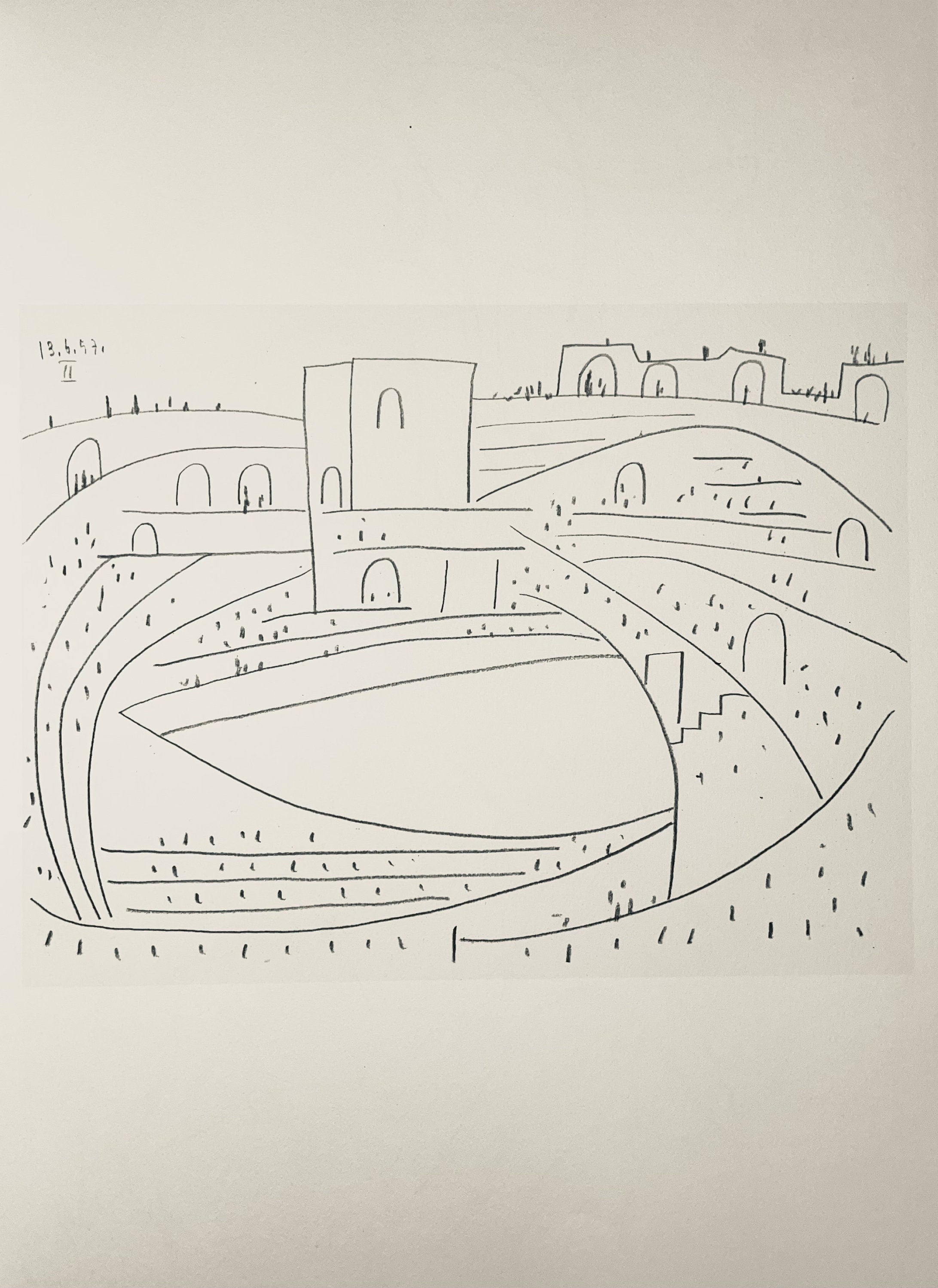 Pablo Picasso, Composition (Bloch 1276; Czwiklitzer 23), Toros y Toreros, Limited Edition Lithograph