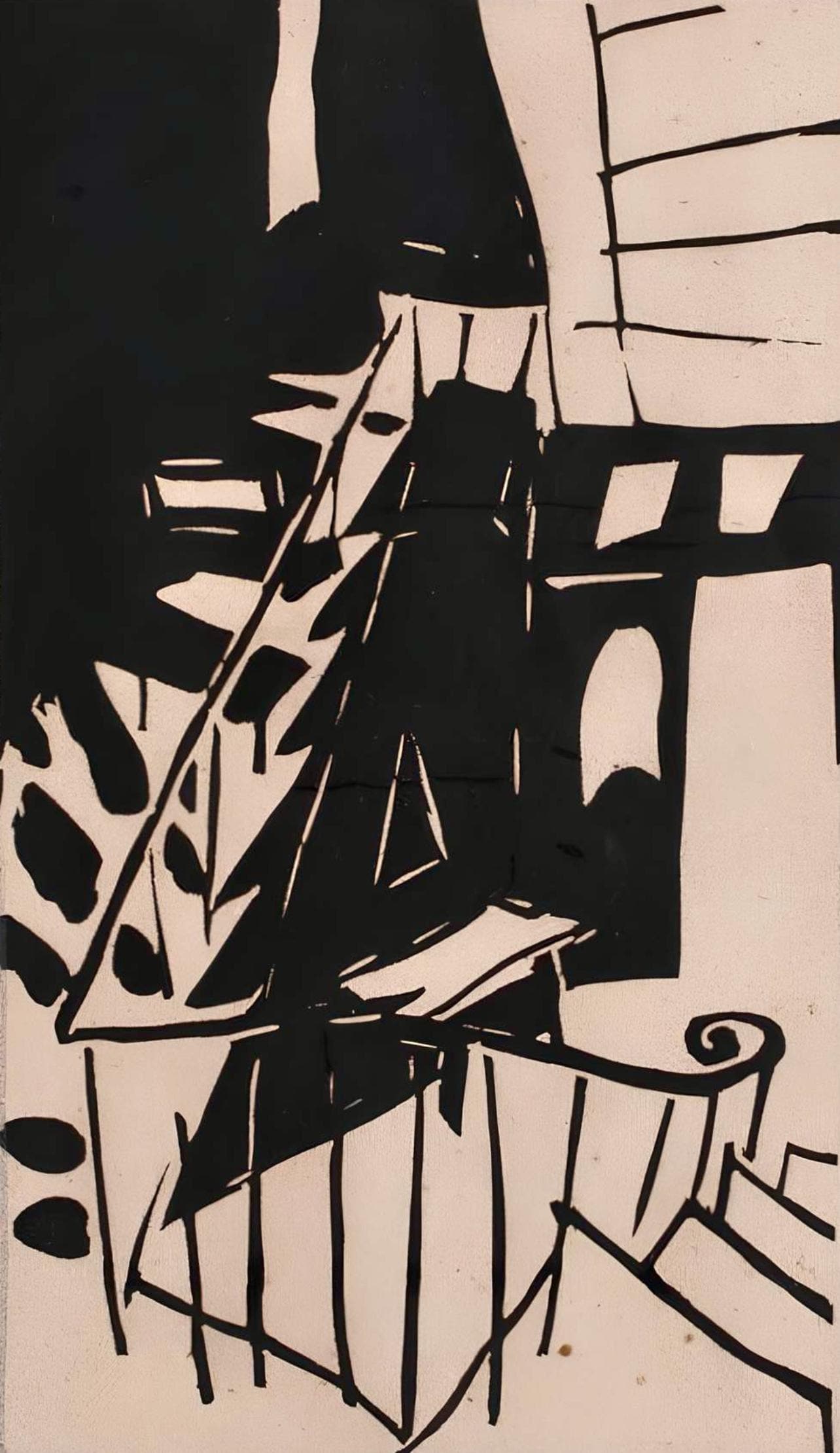Jean Pougny, Composition, Pougny, dix linogravures originales, 1914-1920, Limited Edition Linocut