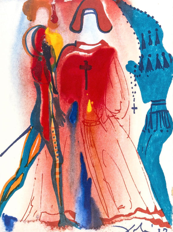 Salvador Dali, Composition (Michler/Löpsinger 1601), Romeo e Giulietta, Limited Edition Lithograph and Silkscreen