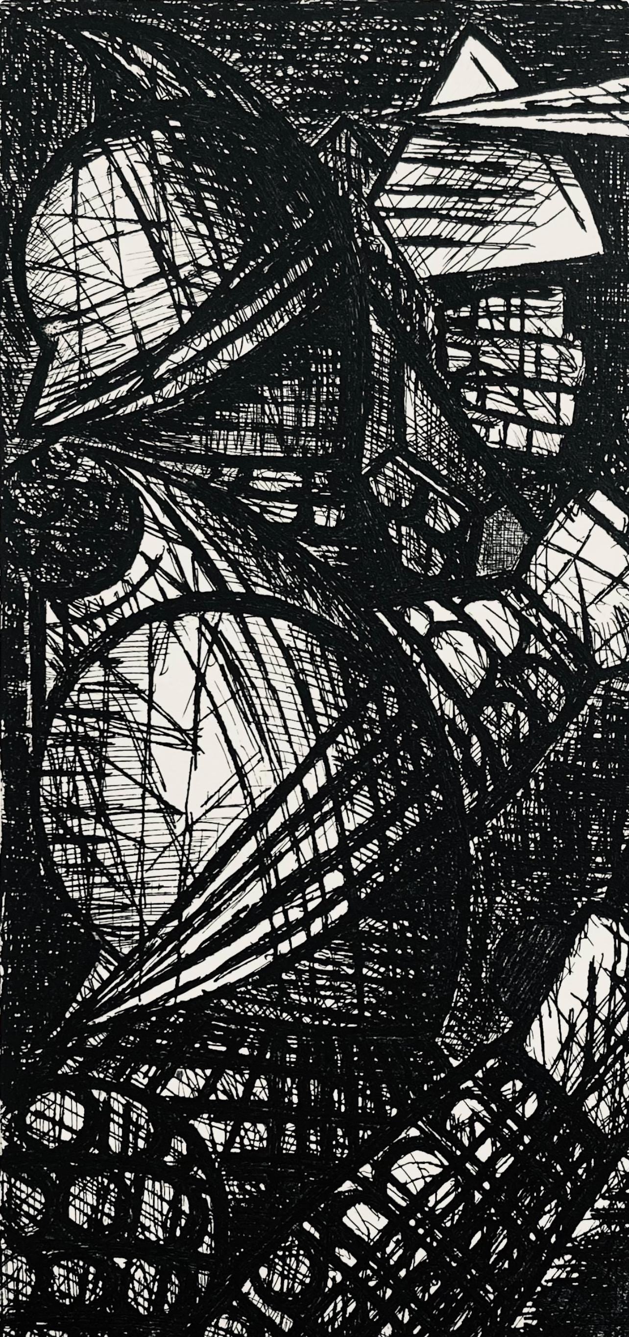 Marcel Gromaire, Le Combat, Scène XXV, Shakespeare, Macbeth, Eaux-fortes de Gromaire, Limited Edition Etching