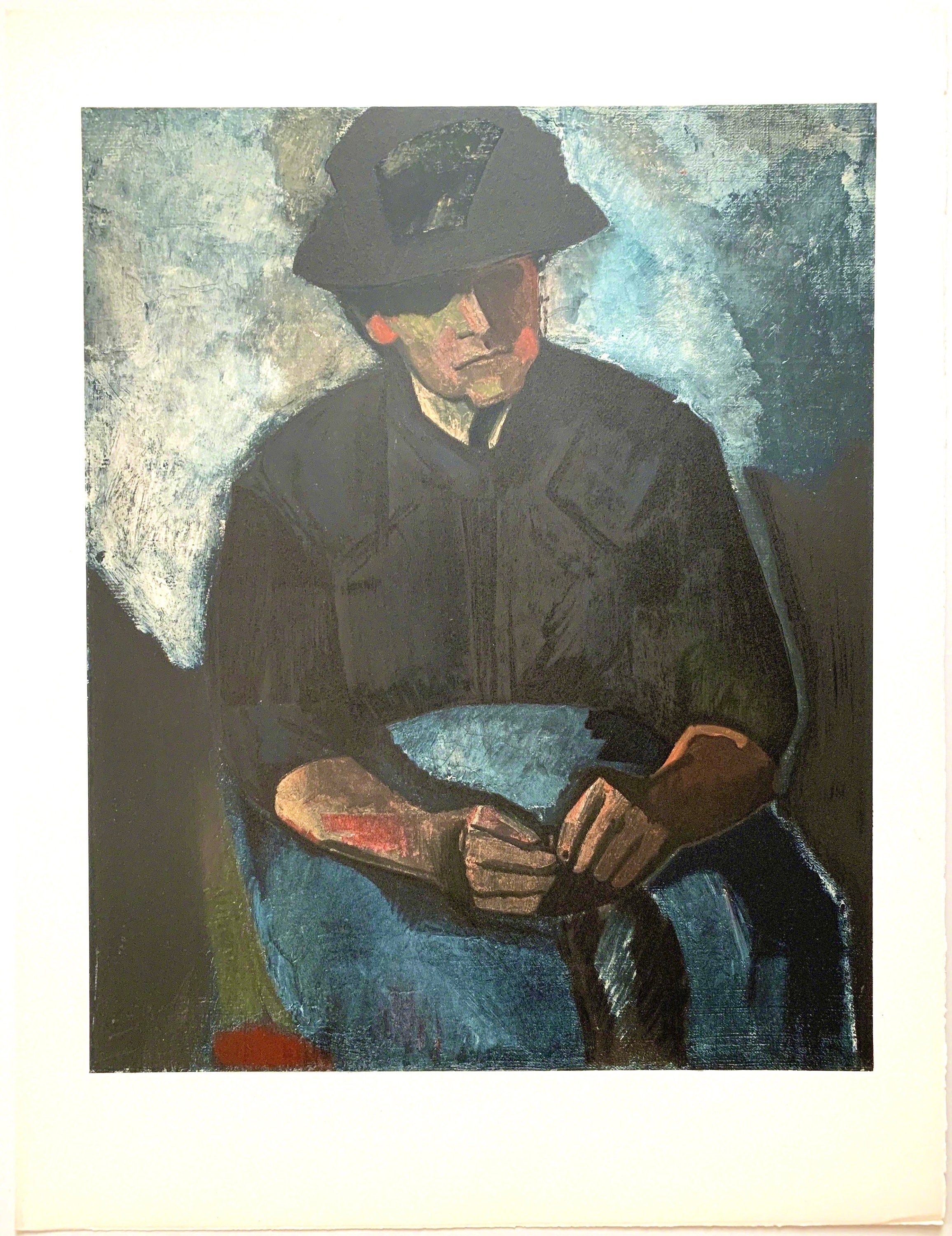 Charles Dufresne, Femme au Tablier Bleu, Collection Pierre Lévy, Limited Edition Lithograph