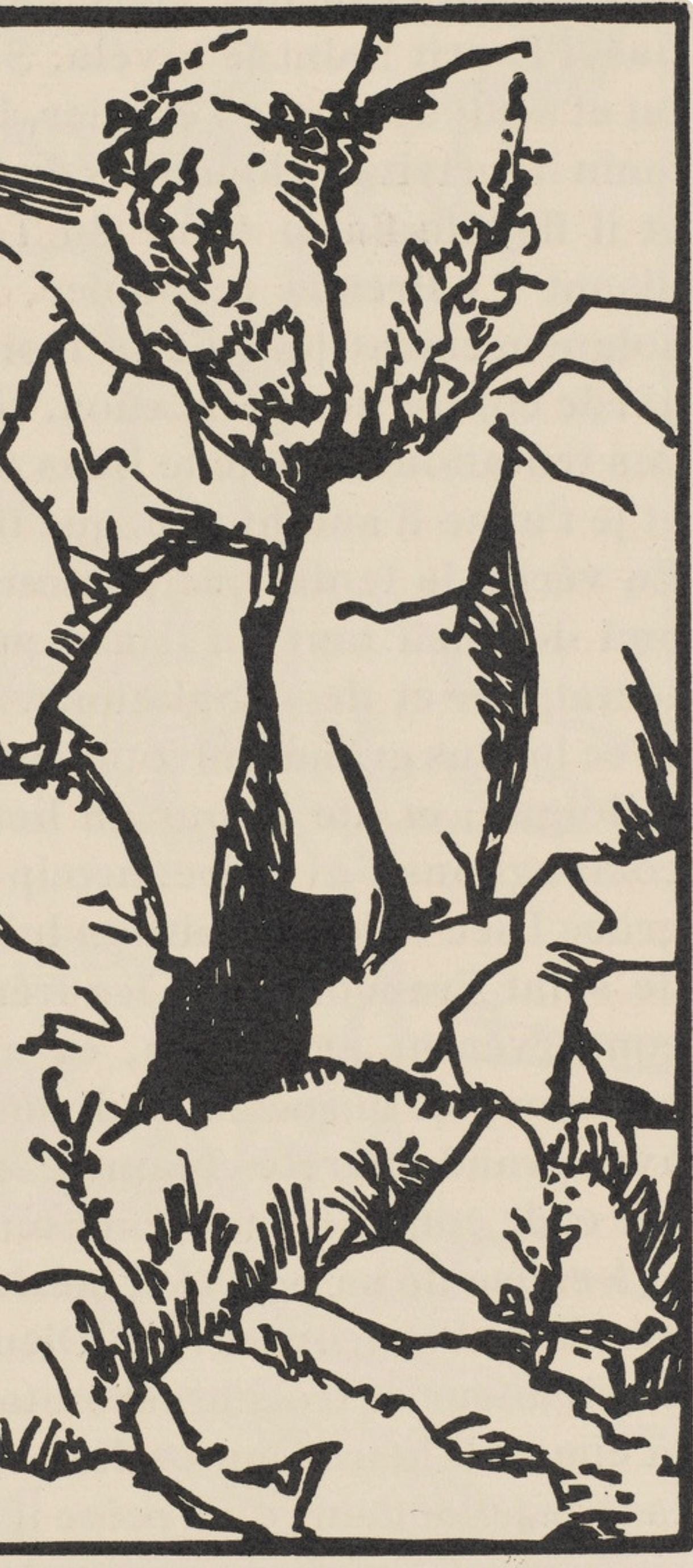 Émile Bernard, Composition (Morane, No. 100), Les Petites Fleurs de St. Françoise, Limited Edition Woodcut