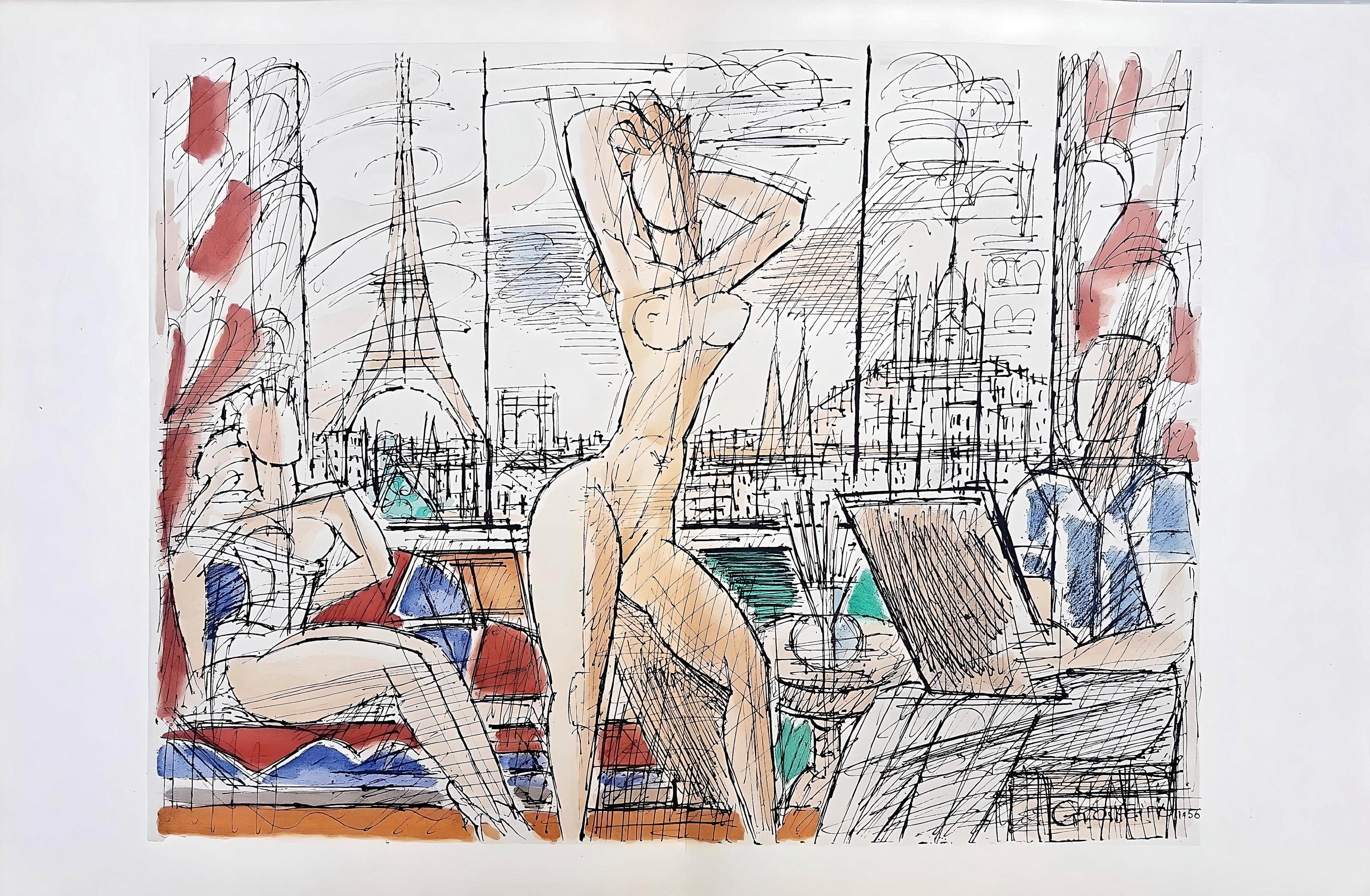 Marcel Gromaire, Composition, Éloge de Gromaire, Limited Edition Lithograph