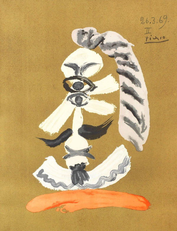 Pablo Picasso, Composition (Orozco 207-261), Vingt-Neuf Portraits Imaginaires, Limited Edition Lithograph