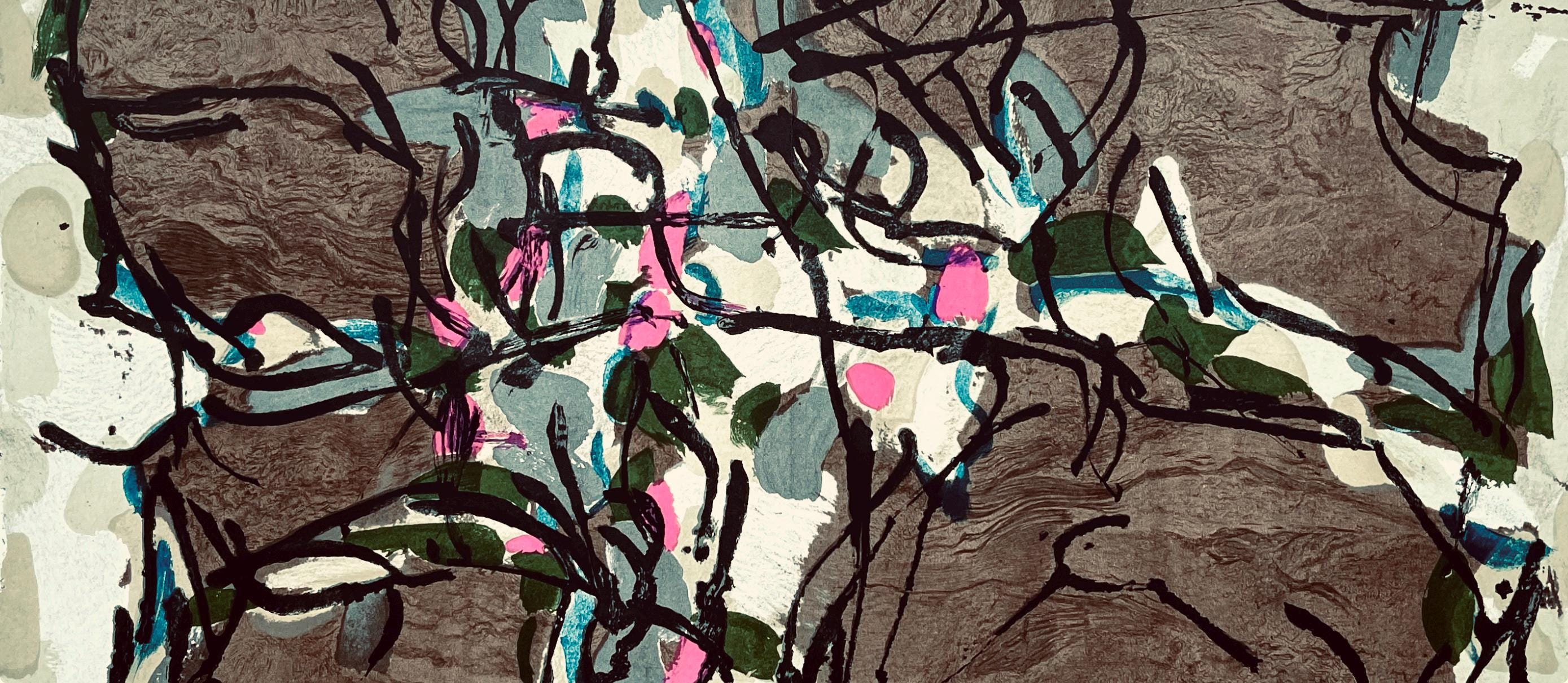 Jean-Paul Riopelle, Composition, Derrière le miroir, Limited Edition Lithograph