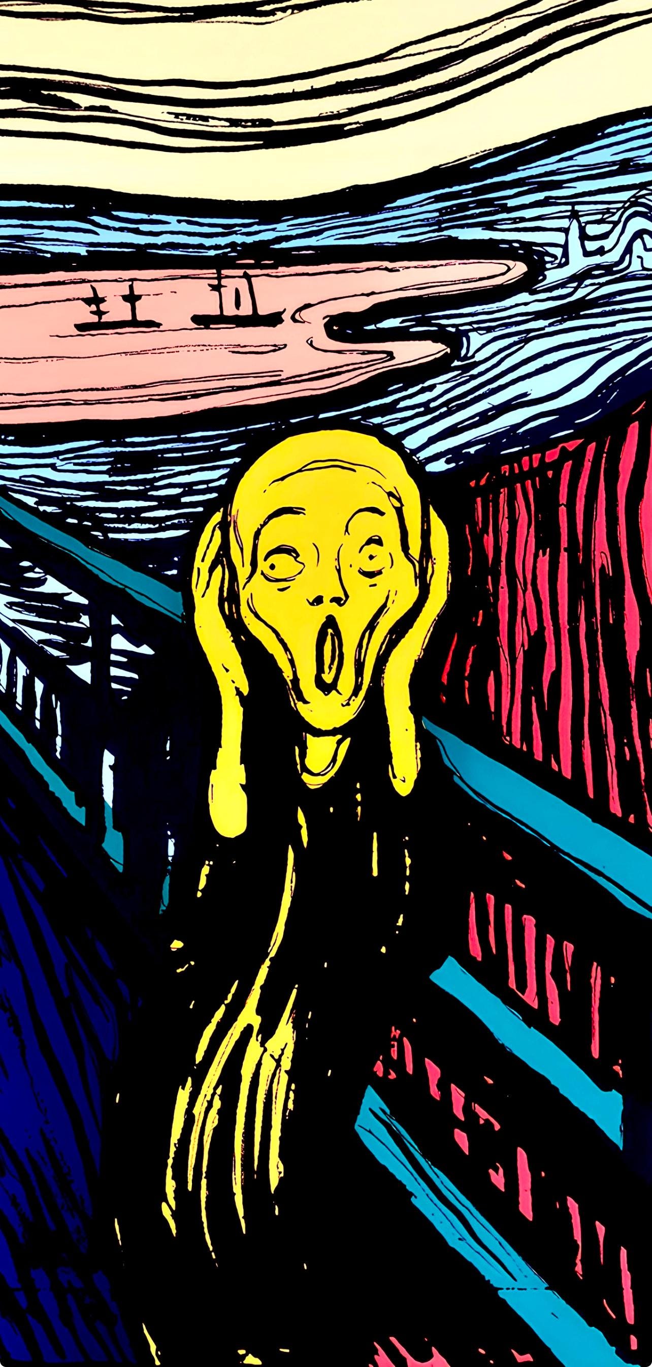 Andy Warhol, The Scream (after Edvard Munch), Orange, Official Limited Edition, Sunday B. Morning, Silkscreen