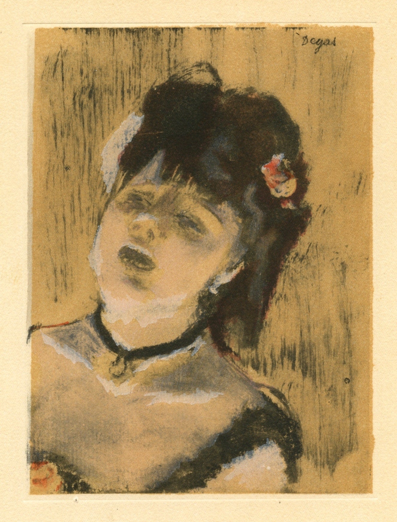 Edgar Degas, La Chanteuse du Cafe-Concert, E. Degas Monotypes, Limited Edition Monotype