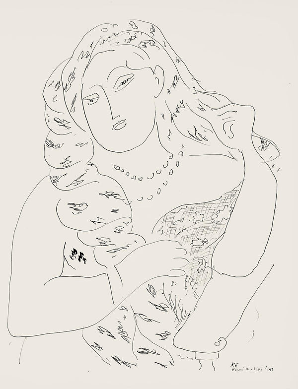 Henri Matisse, Série K, var. 6 (Duthuit 9), Henri Matisse, Dessins, Thèmes et variations, Limited Edition Lithograph