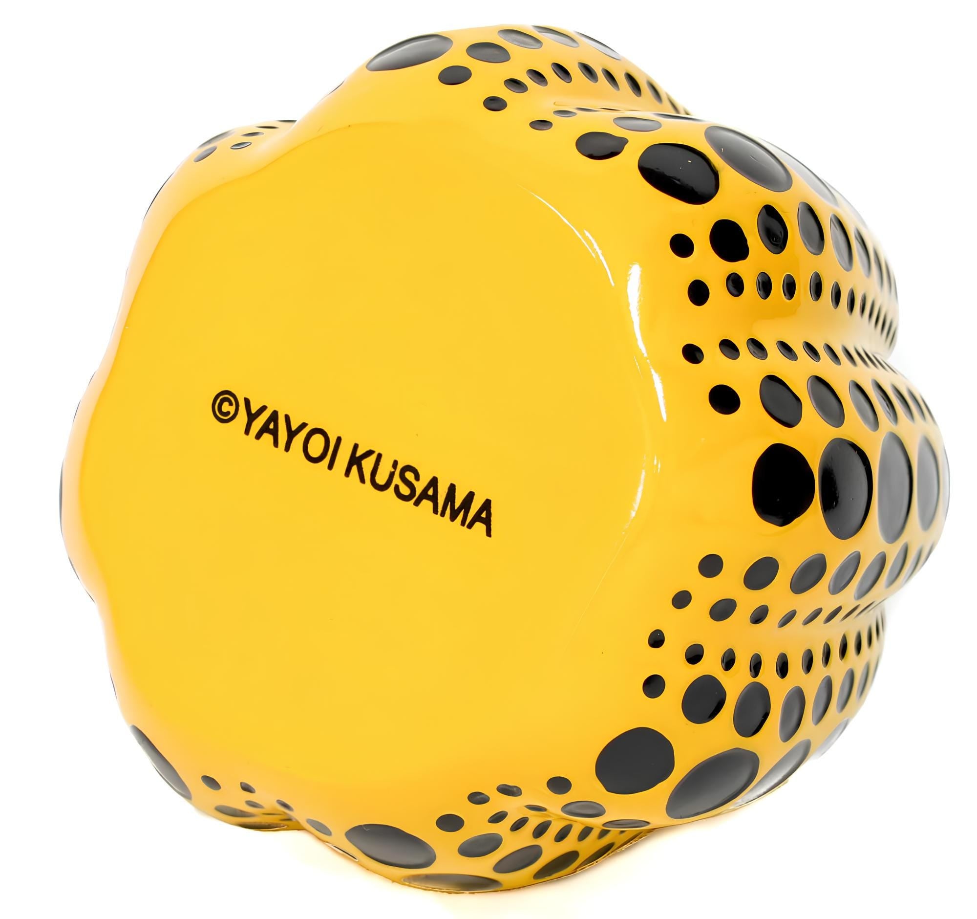 Yayoi Kusama 草間 彌生, Pumpkins, Yellow/Black, Red/White (Two Sculptures) Limited Edition Cast Resin Sculptures