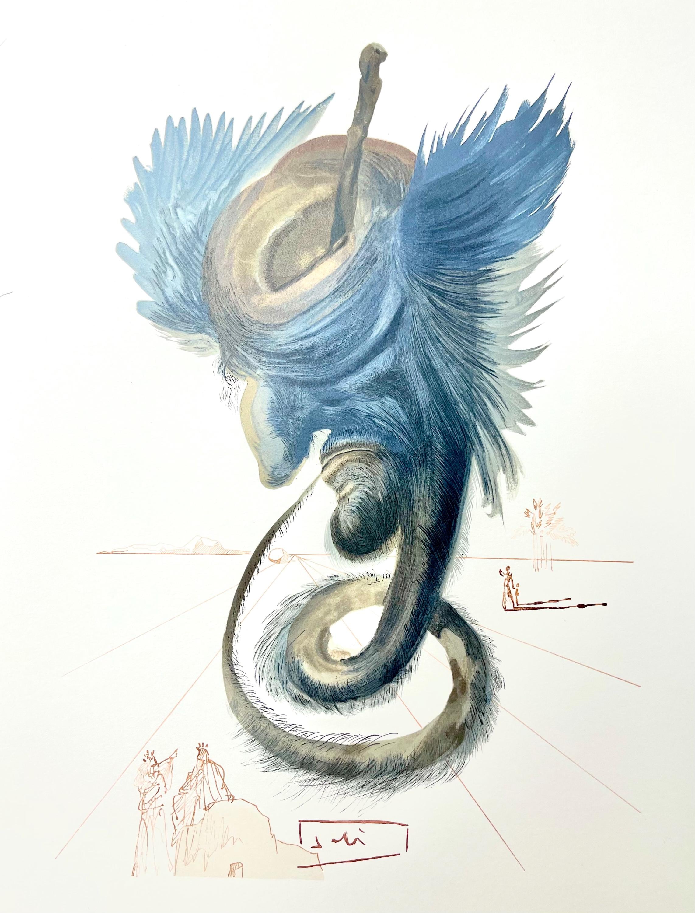 Salvador Dali, Hölle XX (Field 189-200; Michler/Löpsinger 1039-1138), Die Göttliche Komödie, Signed, Limited Edition Woodcut