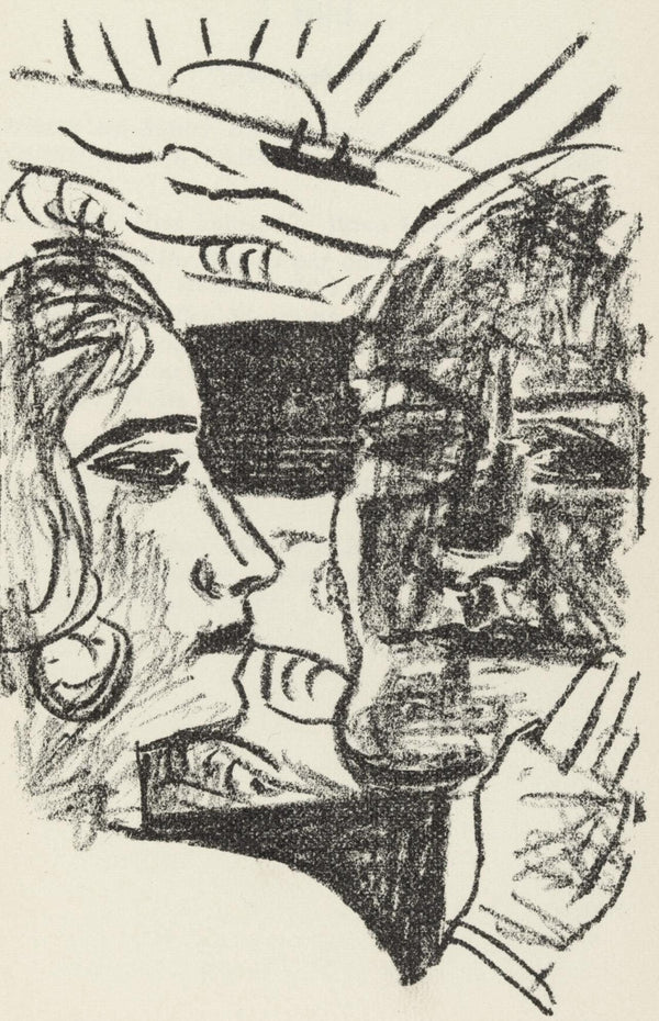 Max Beckmann, Composition (Gallwitz 286; Hofmaier 323-329; Rifkind 150 1-7), Der Mensch ist kein Haustier, Limited Edition Lithograph