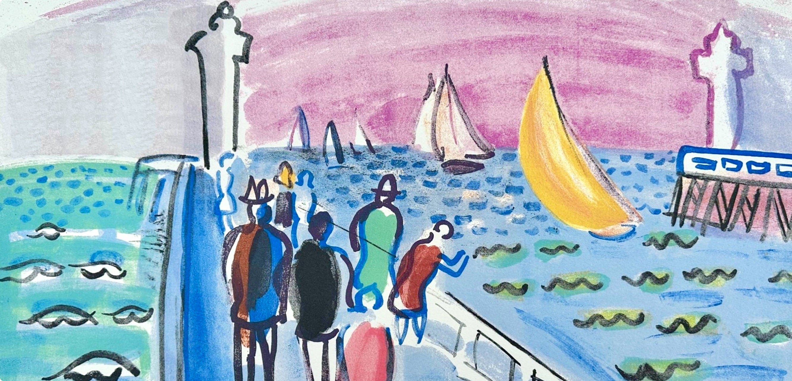 Raoul Dufy, Composition, Les Côtes Normandes, Limited Edition Lithograph