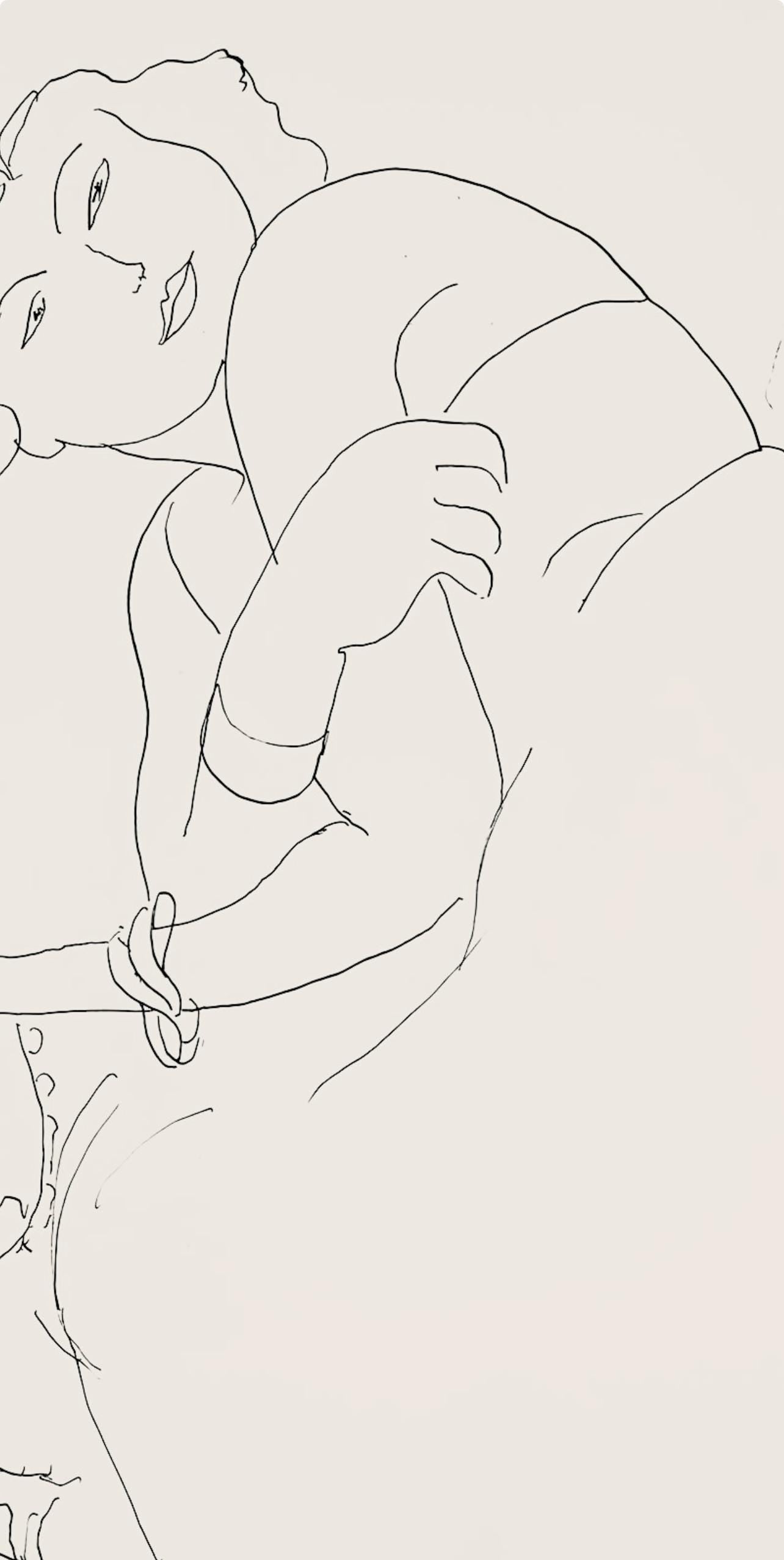 Henri Matisse, Série F, var. 2 (Duthuit 9), Henri Matisse, Dessins, Thèmes et variations, Limited Edition Lithograph
