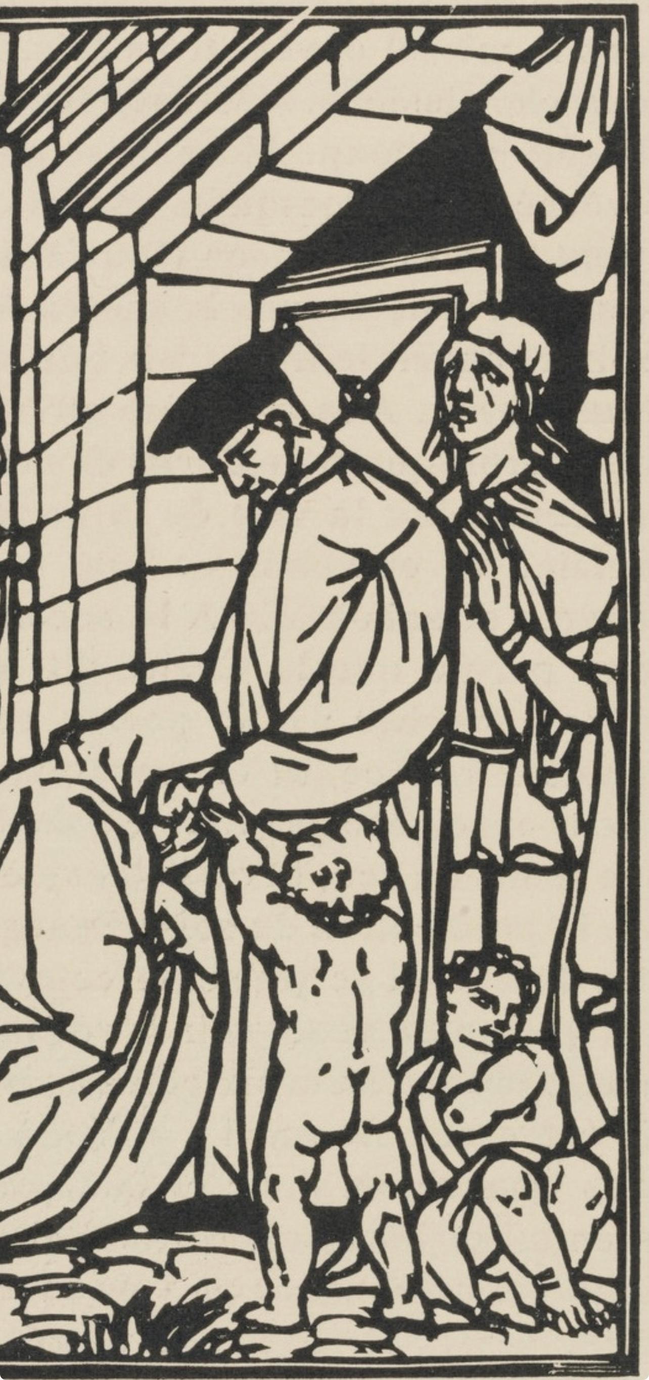 Émile Bernard, Composition (Morane, No. 100), Les Petites Fleurs de St. Françoise, Limited Edition Woodcut