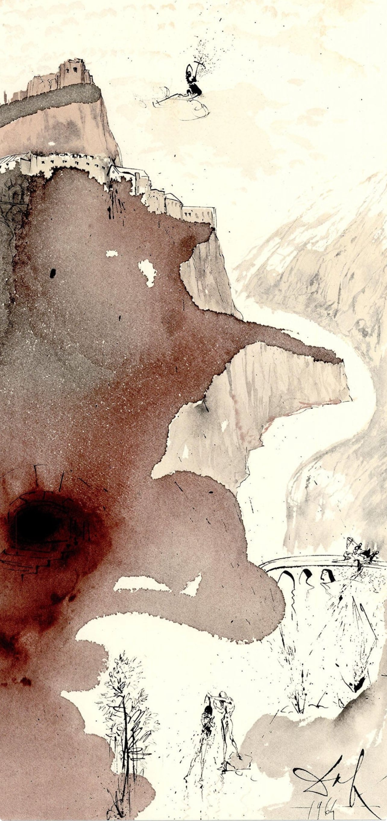 Salvador Dali, Composition (Michler/Löpsinger 1600; Field 69-3), Biblia Sacra, Limited Edition Lithograph