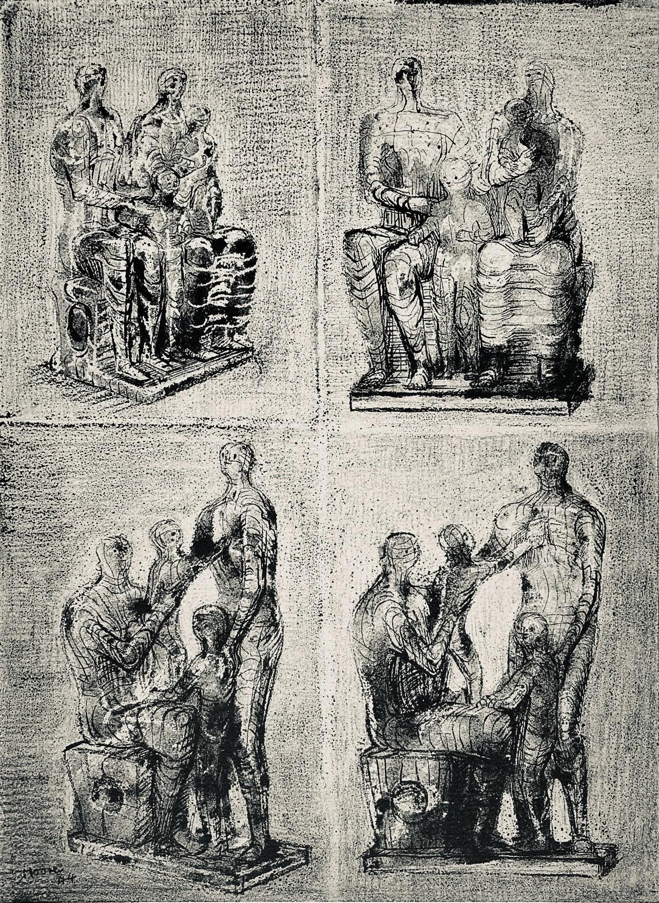 Henry Moore, Family Groups, The Drawings of Henry Moore, Limited Edition Lithograph
