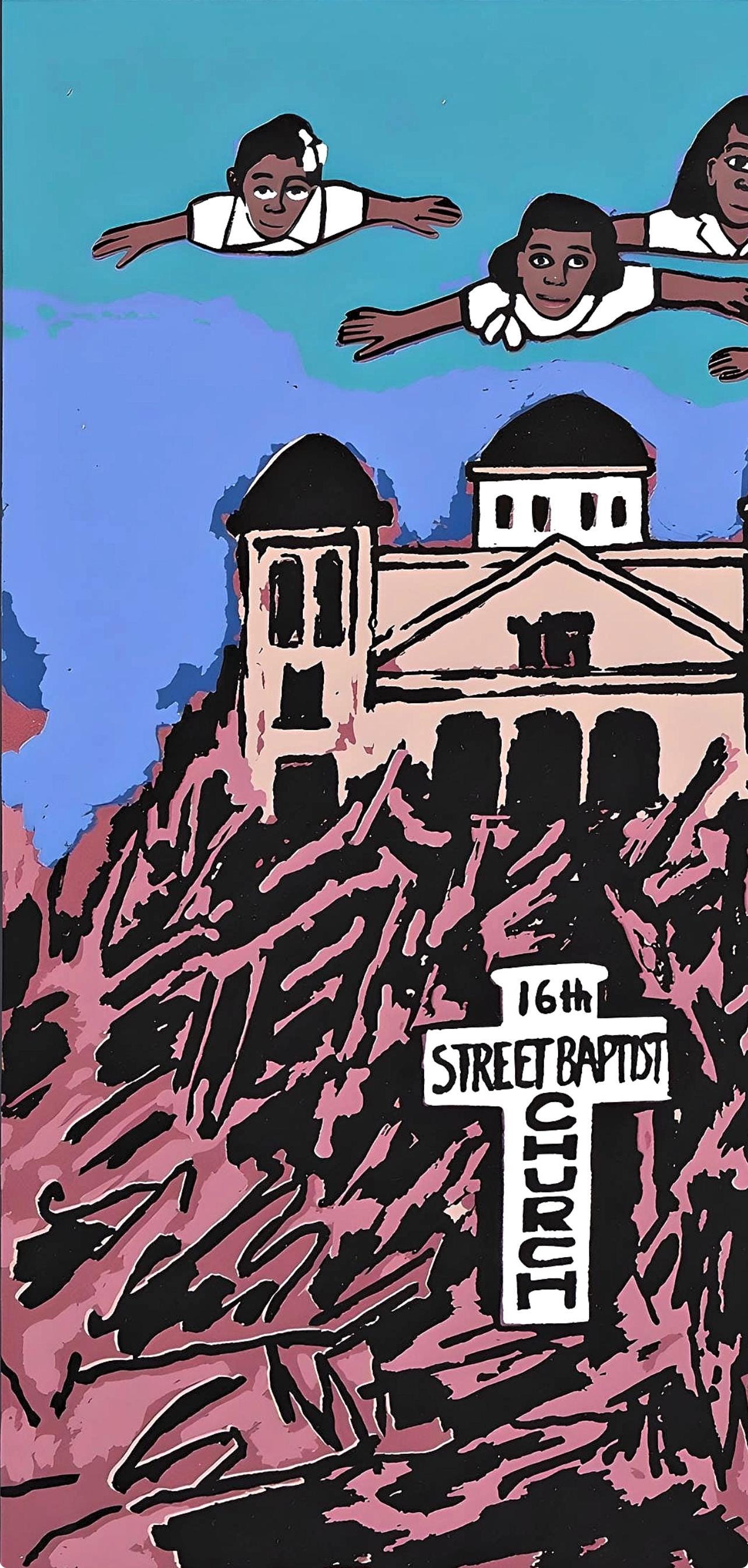 Faith Ringgold, Four Little Girls Bombed in a Church, Letter from Birmingham City Jail, Limited Edition Silkscreen