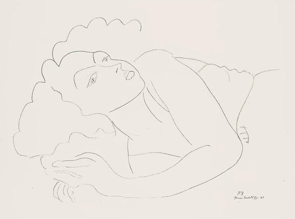 Henri Matisse, Série F, var. 8 (Duthuit 9), Henri Matisse, Dessins, Thèmes et variations, Limited Edition Lithograph