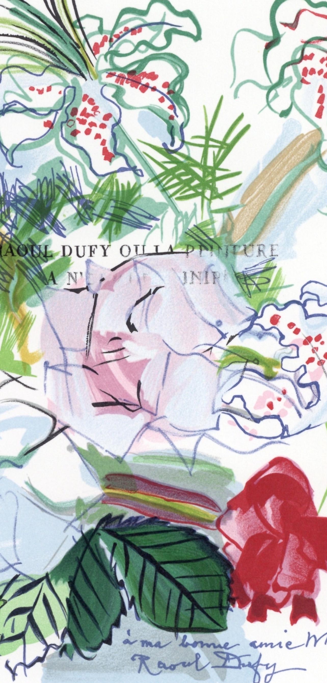 Raoul Dufy, Fleurs peintes en manière, Lettre à mon peintre Raoul Dufy, Limited Edition Lithograph