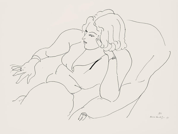 Henri Matisse, Série B, var. 6 (Duthuit 9), Henri Matisse, Dessins, Thèmes et variations, Limited Edition Lithograph
