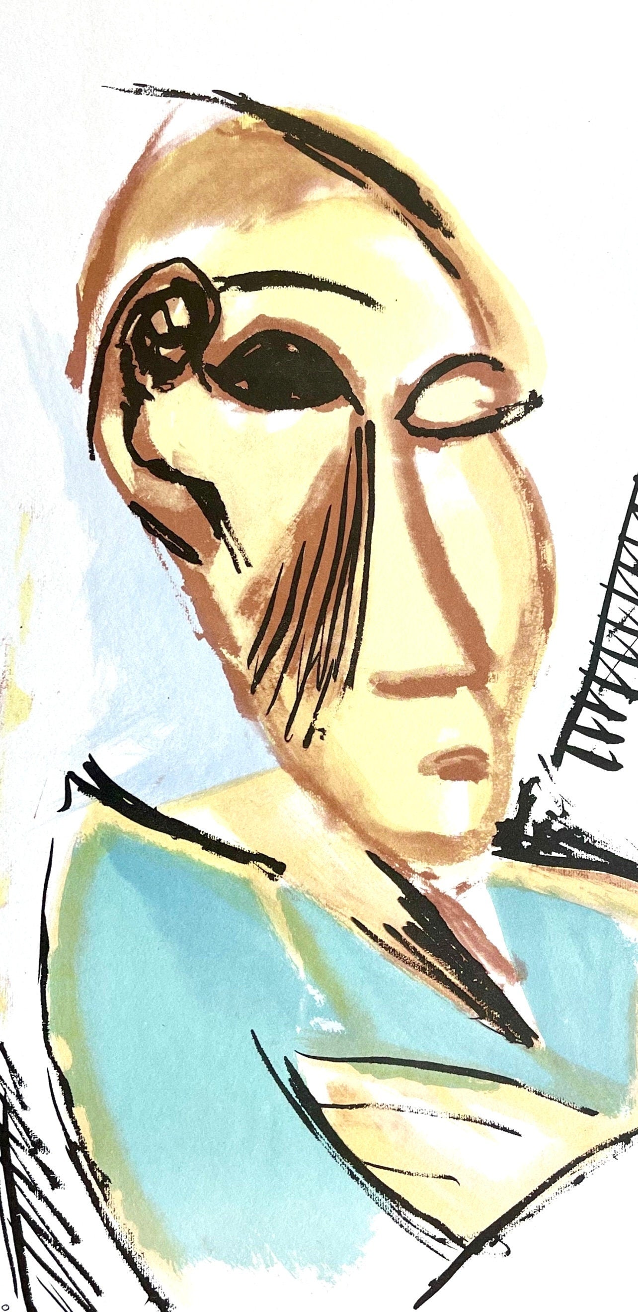Pablo Picasso, Study for Les Demoiselles D'Avignon (Orozco 95), Picasso: Fifteen Drawings, Limited Edition Lithograph
