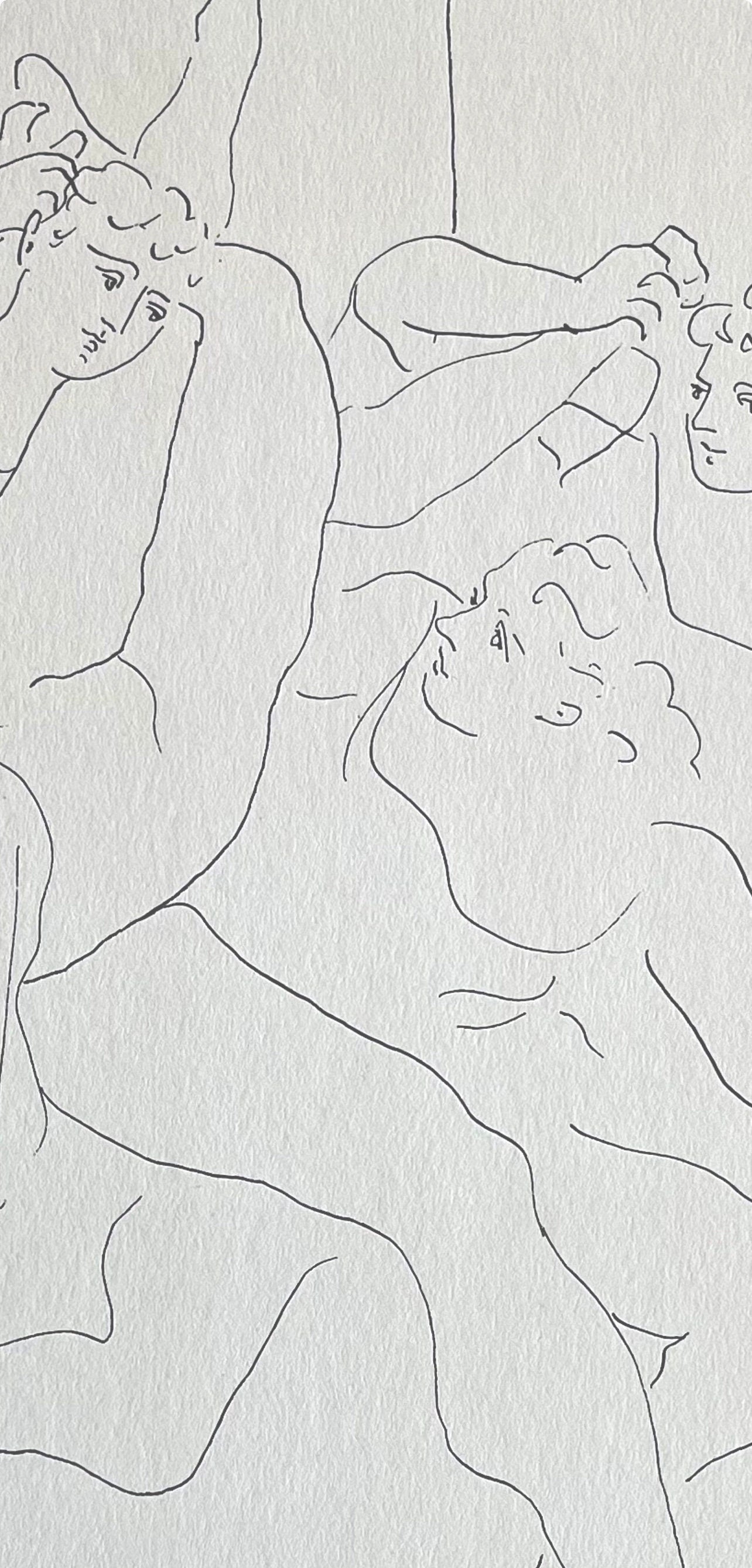 Pablo Picasso, Four Ballet Dancers (Orozco 95), Picasso: Fifteen Drawings, Limited Edition Lithograph