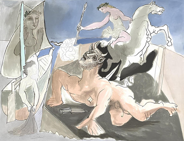 Pablo Picasso, Composition avec Minotaur, Marina Picasso Collection, Official Limited Edition Lithograph