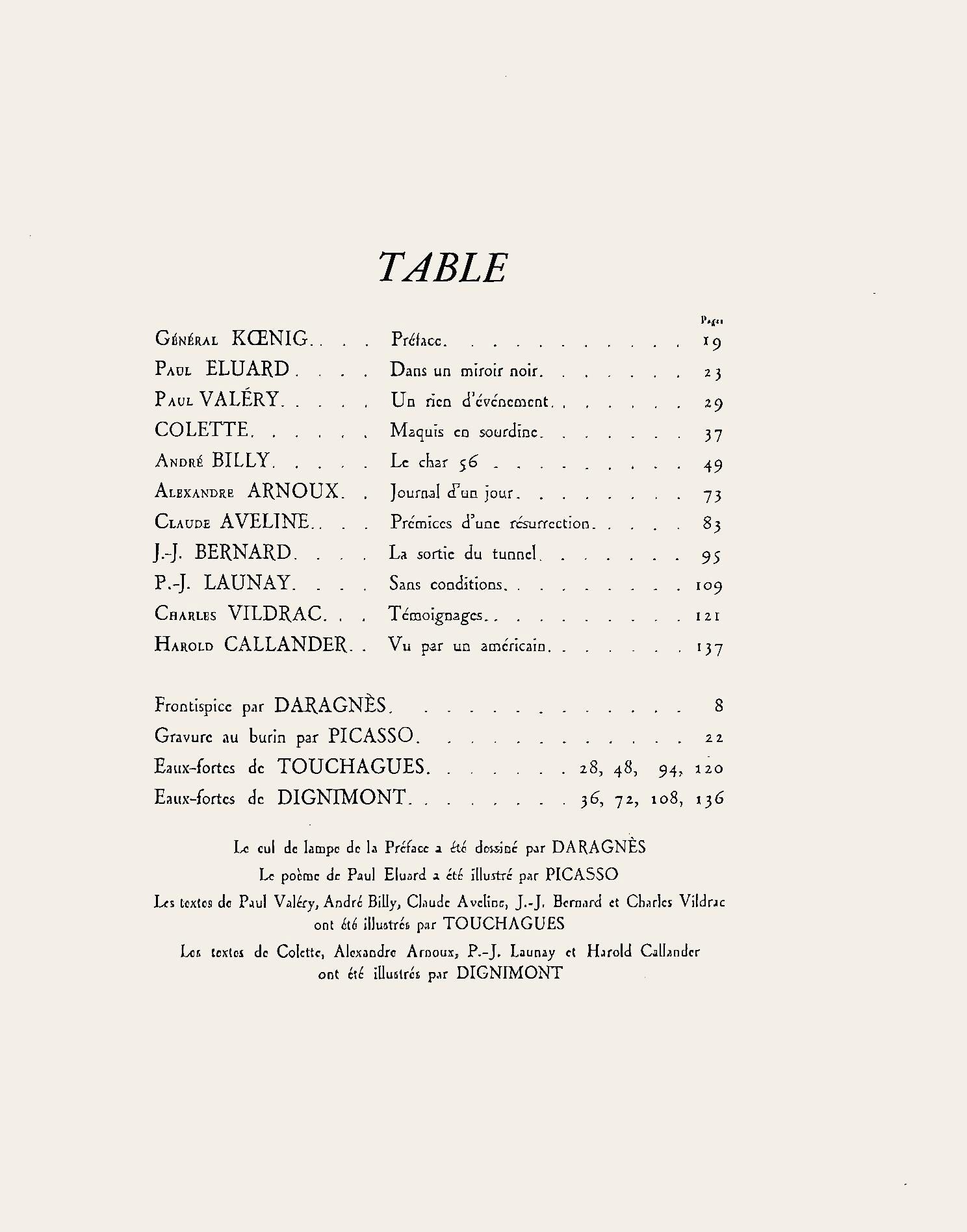 André Dignimont, Composition, Jours de gloire, Histoire de la libération de Paris, Limited Edition Etching