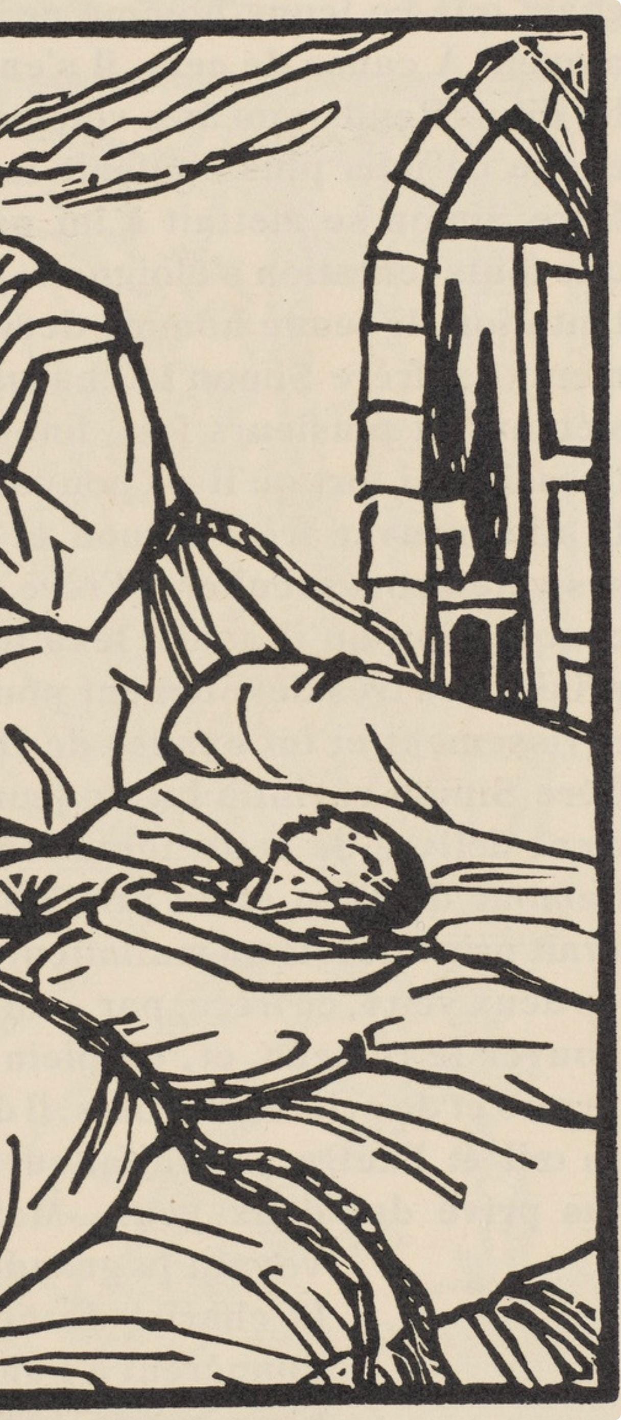 Émile Bernard, Composition (Morane, No. 100), Les Petites Fleurs de St. Françoise, Limited Edition Woodcut