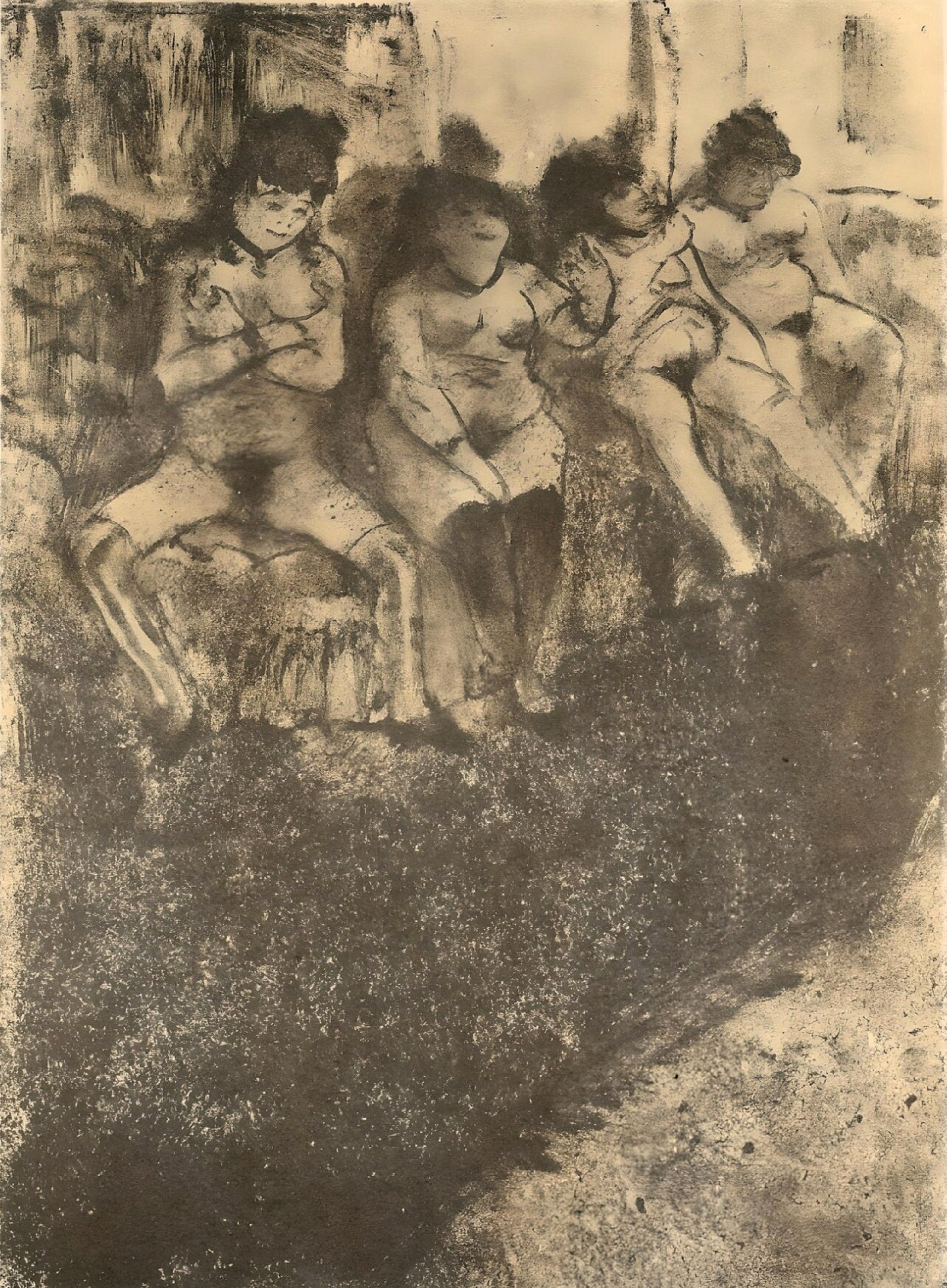 Edgar Degas, On attend les Clients, E. Degas Monotypes, Limited Edition Monotype