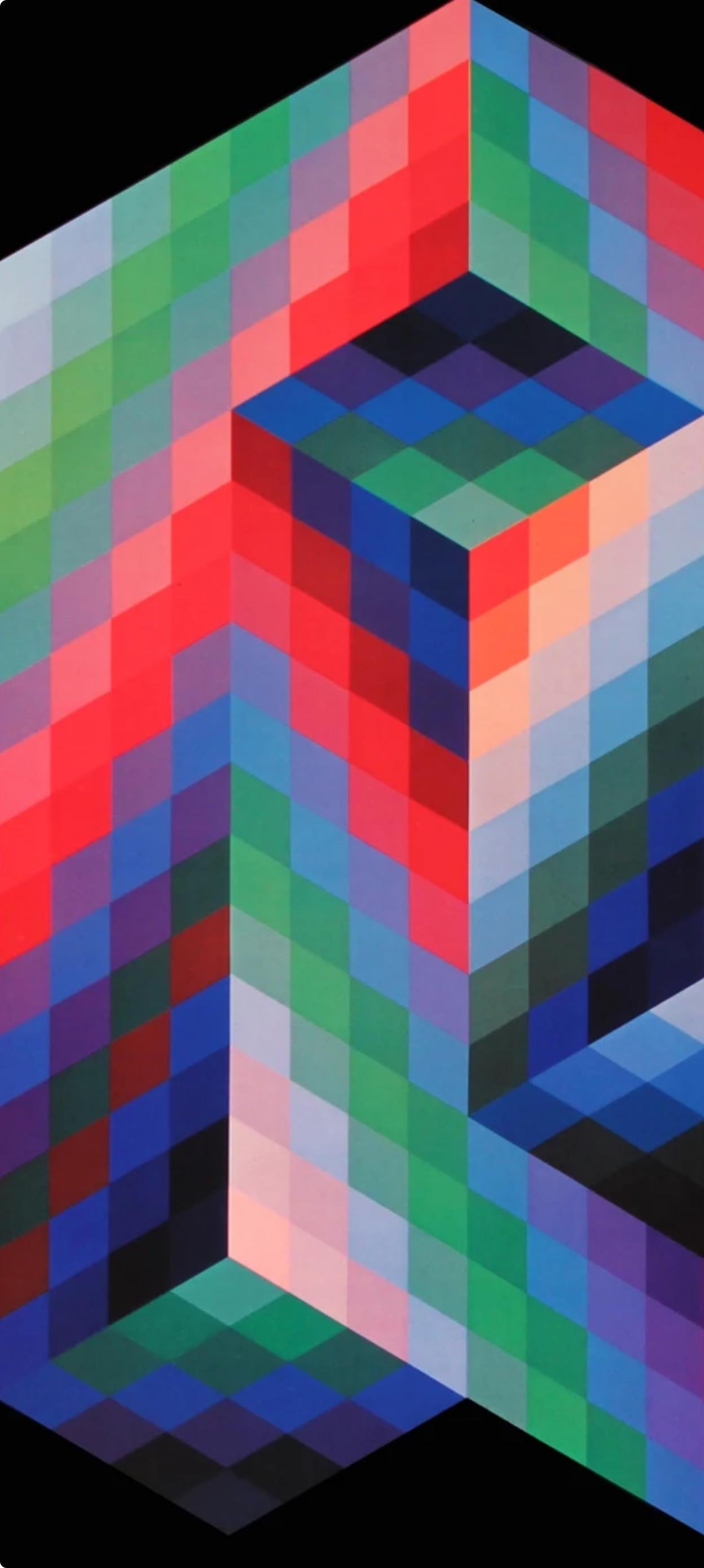 Victor Vasarely, Composition, Progressions II, Limited Edition Héliogravure
