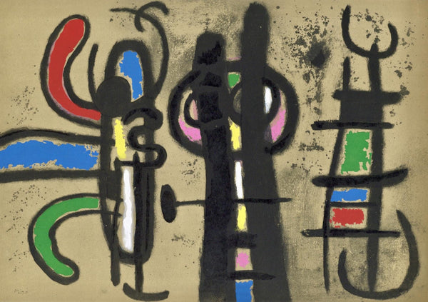 Joan Miró, Composition (Cramer 103; Mourlot 382-383), Miró Cartones 1956-1965, Limited Edition Lithograph