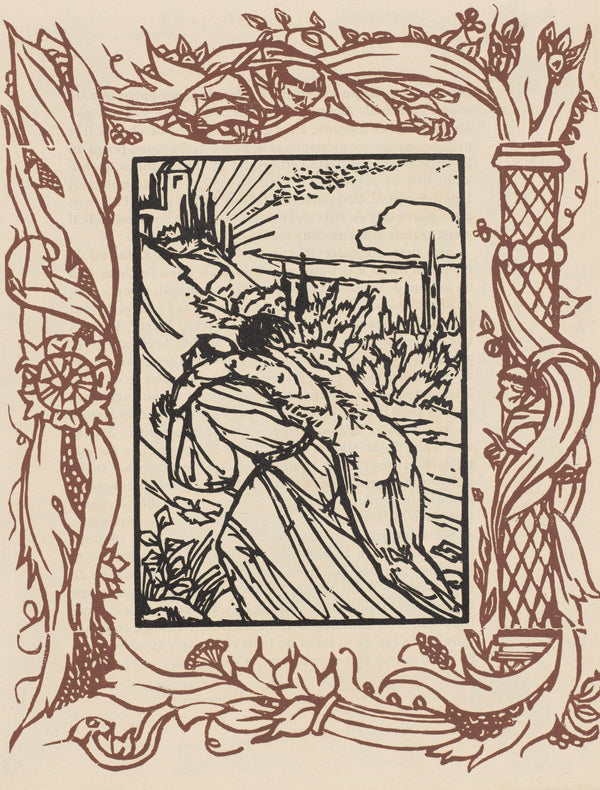 Émile Bernard, Composition (Morane, No. 100), Les Petites Fleurs de St. Françoise, Limited Edition Woodcut
