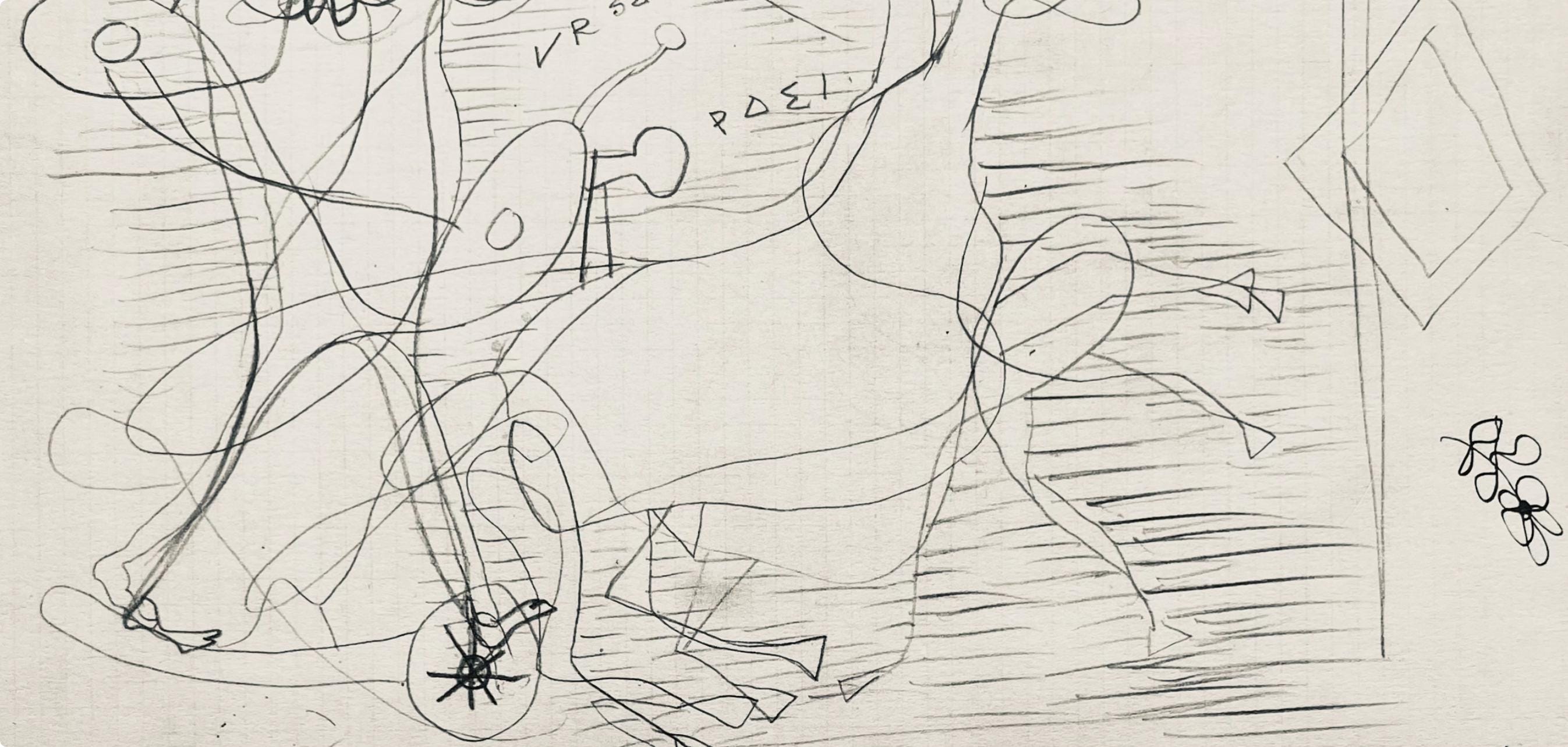 Georges Braque, Composition (Vallier 23), Hesiode, Théogonie, Derrière le miroir, Limited Edition Lithograph