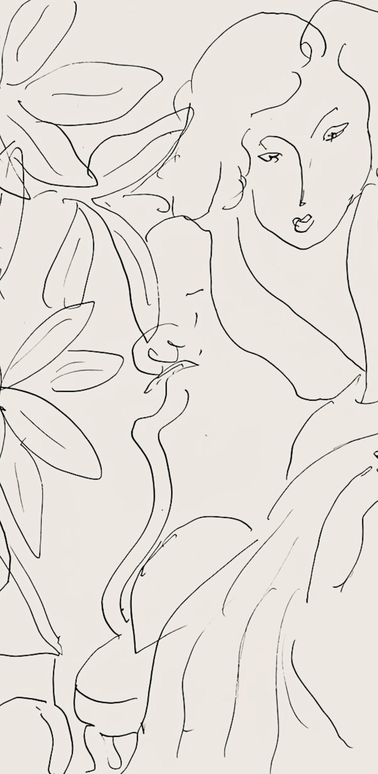 Henri Matisse, Série E, var. 12 (Duthuit 9), Henri Matisse, Dessins, Thèmes et variations, Limited Edition Lithograph