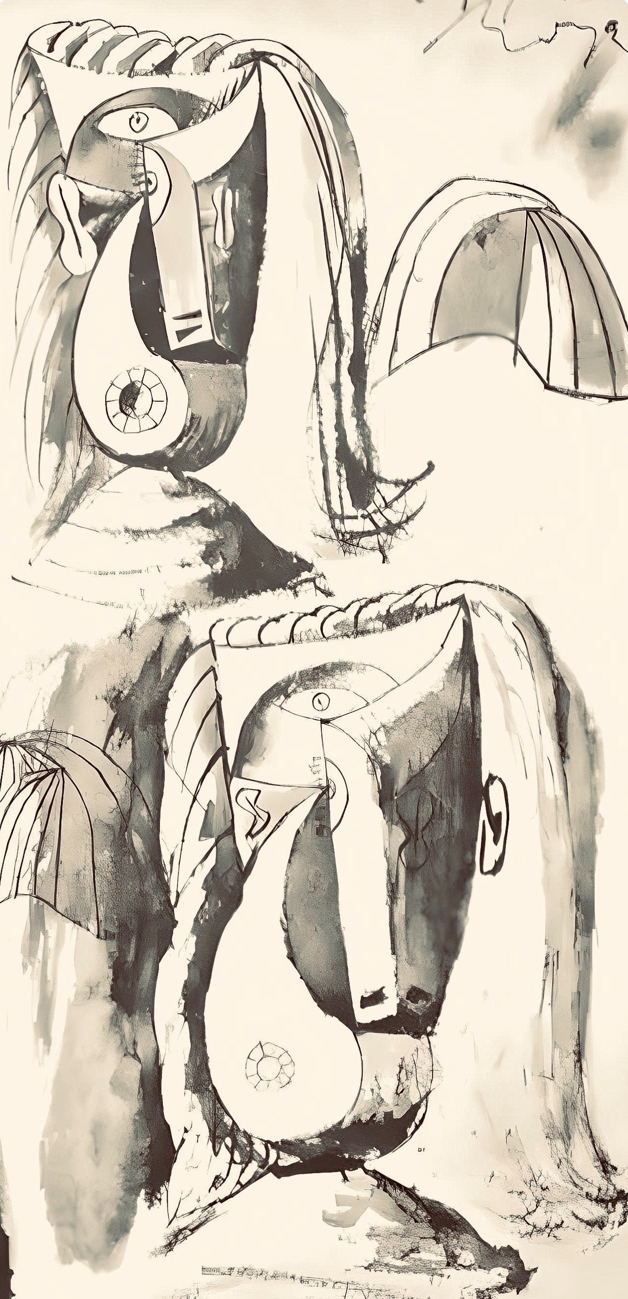 Pablo Picasso, Composition, Carnet de dessins de Picasso, Cahiers d’Art, Limited Edition Lithograph