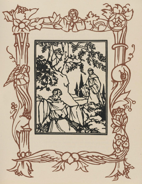 Émile Bernard, Composition (Morane, No. 100), Les Petites Fleurs de St. Françoise, Limited Edition Woodcut