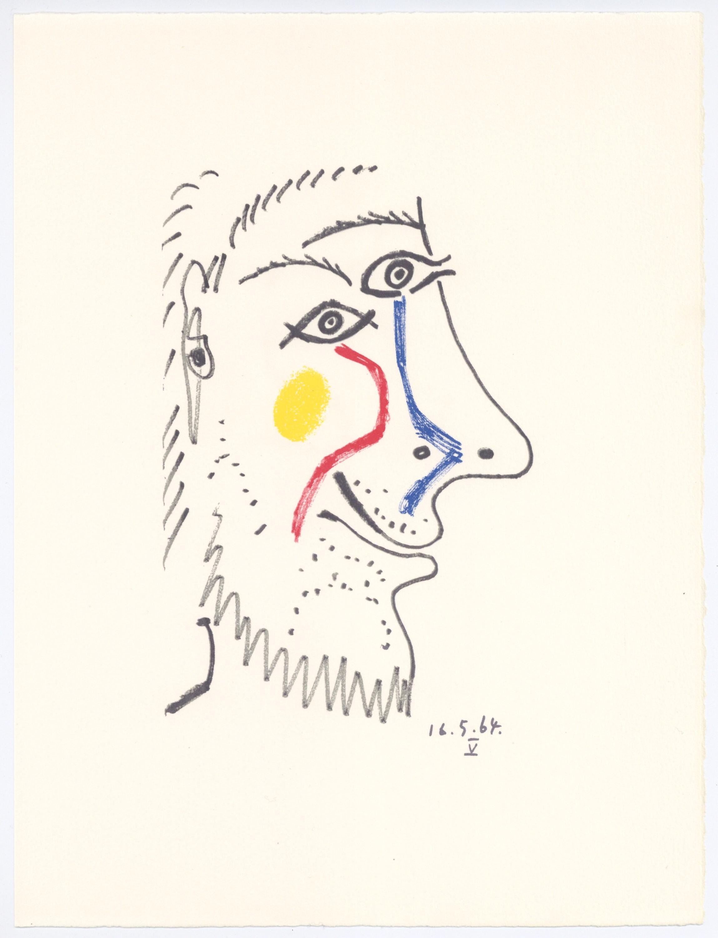 Pablo Picasso, Composition, Le Goût du Bonheur (Cramer 148; Bloch 2013), Limited Edition Mixed Media Lithograph