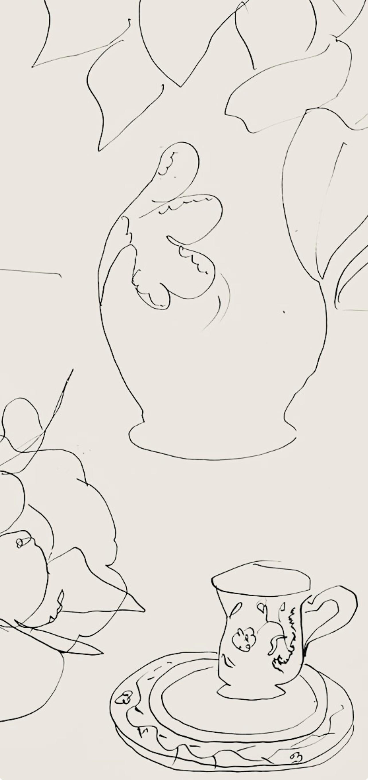 Henri Matisse, Série A, var. 4 (Duthuit 9), Henri Matisse, Dessins, Thèmes et variations, Limited Edition Lithograph