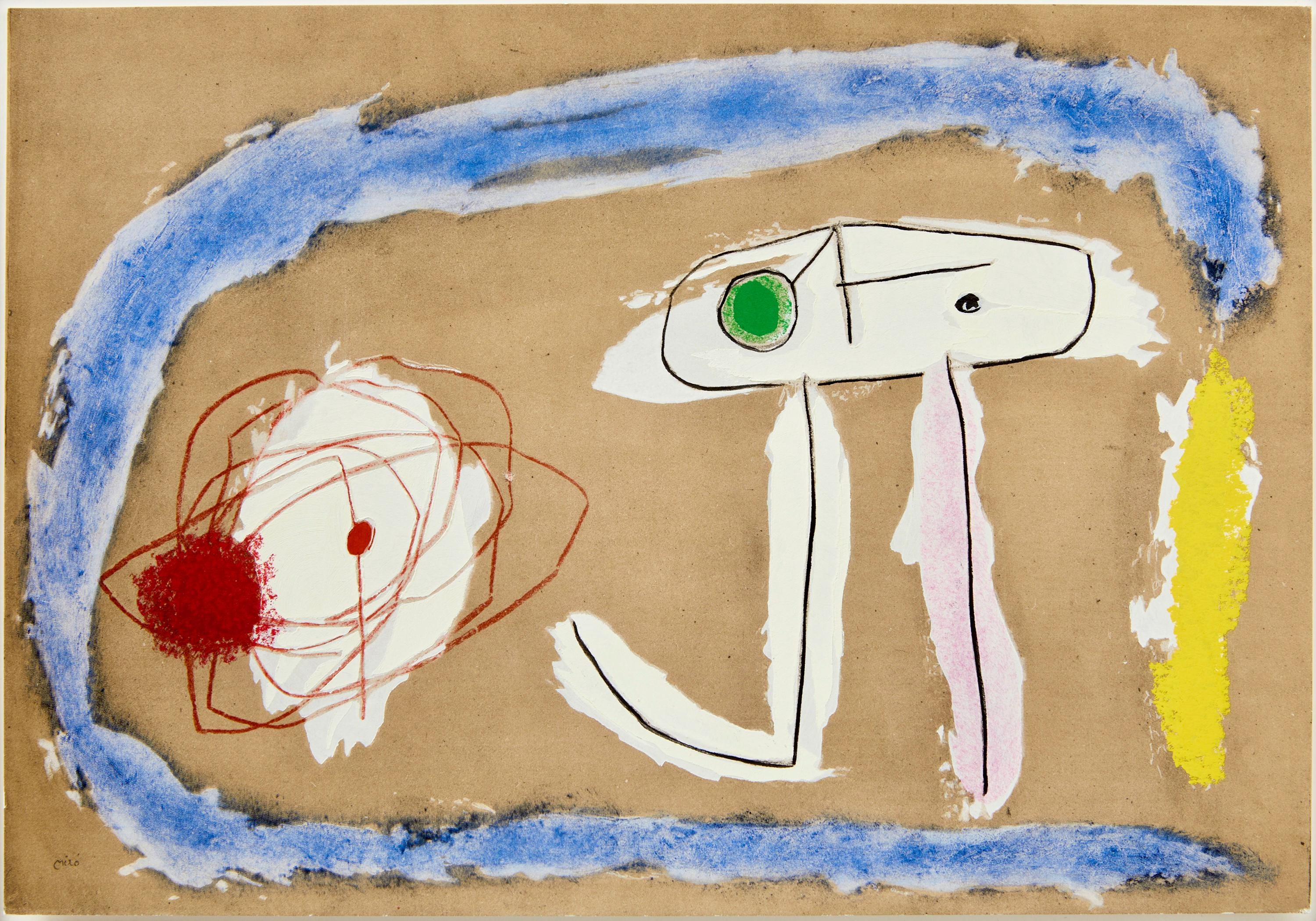 Joan Miró, Composition (Cramer 103; Mourlot 382-383), Miró Cartones 1956-1965, Limited Edition Lithograph