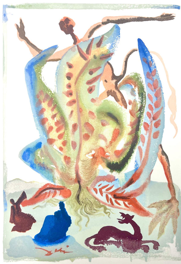 Salvador Dali, Fegefeuer XXIII (Field 189-200; Michler/Löpsinger 1039-1138), Die Göttliche Komödie, Signed, Limited Edition Woodcut
