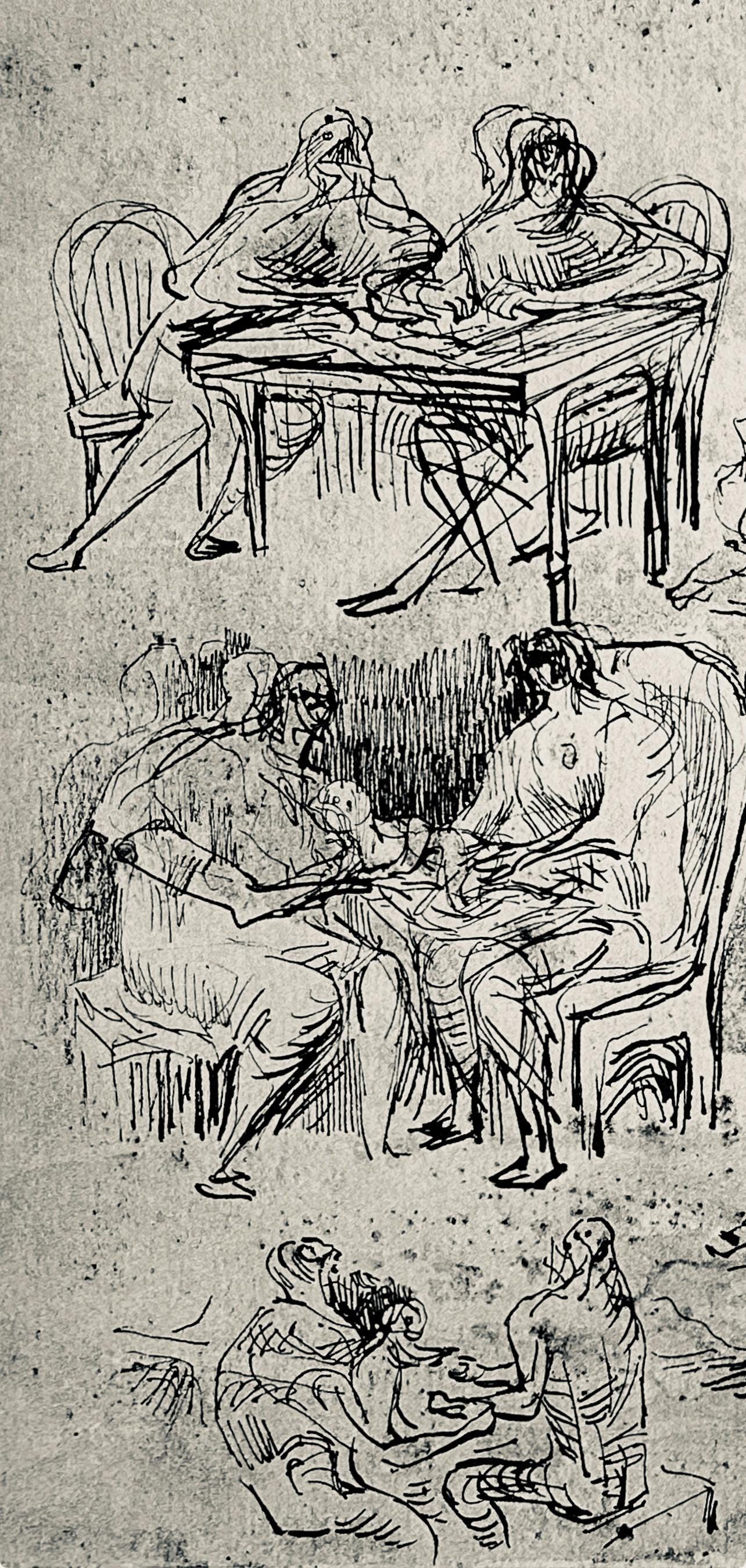 Henry Moore, Page from Sketchbook, The Drawings of Henry Moore, Limited Edition Lithograph
