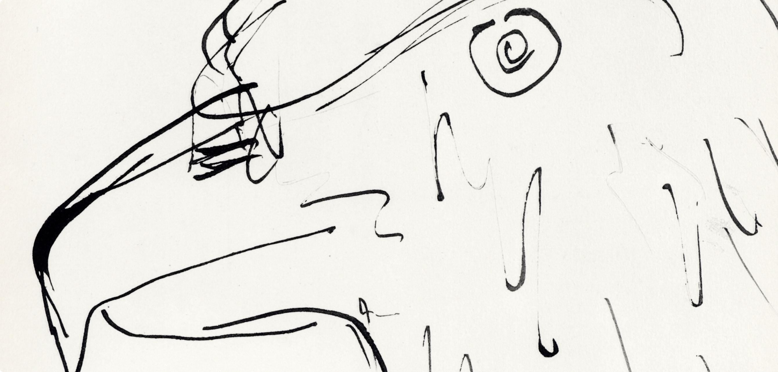 Pablo Picasso, Tête d'aigle (Cramer No. 84), 40 dessins de Picasso en marge du Buffon, Limited Edition Lithograph