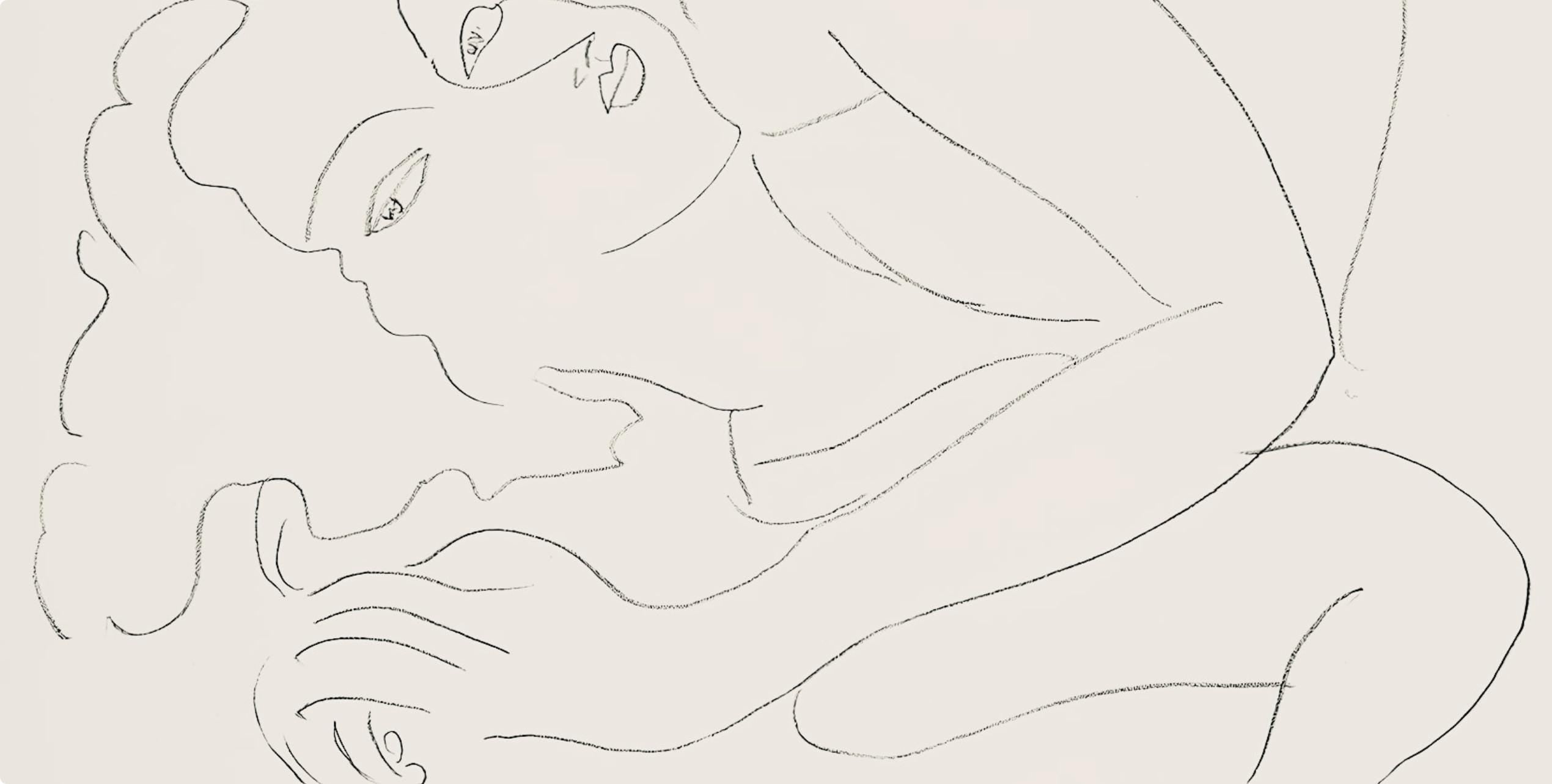 Henri Matisse, Série F, var. 10 (Duthuit 9), Henri Matisse, Dessins, Thèmes et variations, Limited Edition Lithograph