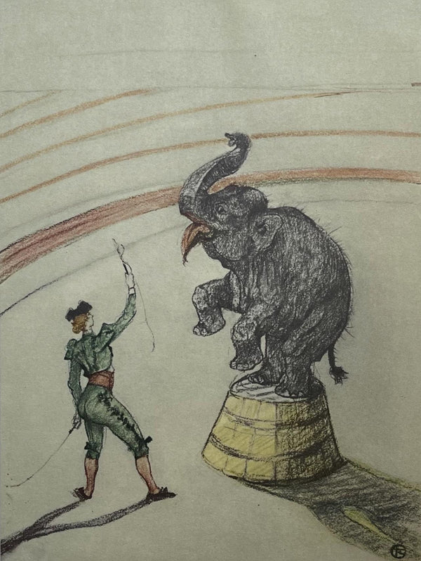 Henri de Toulouse-Lautrec, Performing Elephant, Henri de Toulouse-Lautrec, At the Circus, Limited Edition Lithograph